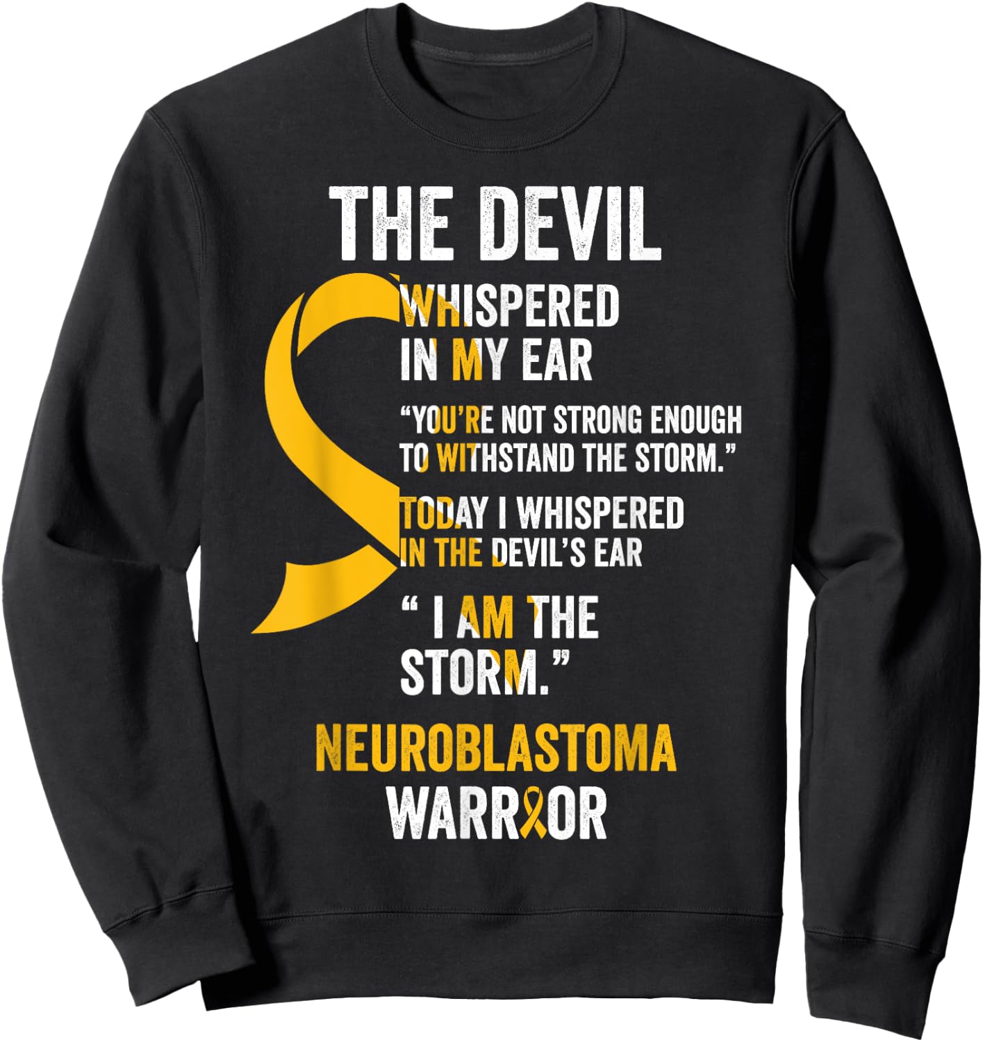 Neuroblastoma Awareness Ribbon T Shirts Sweatshirt - Sweatshirt | Black