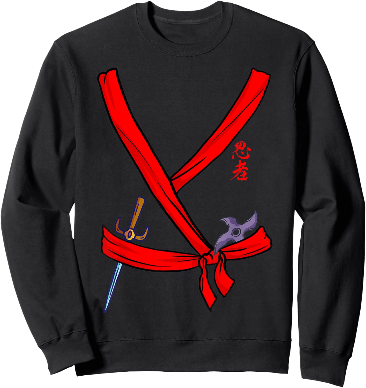 Ninja Costume Black Ninja Halloween Ninja Costume Sweatshirt - Sweatshirt | Black