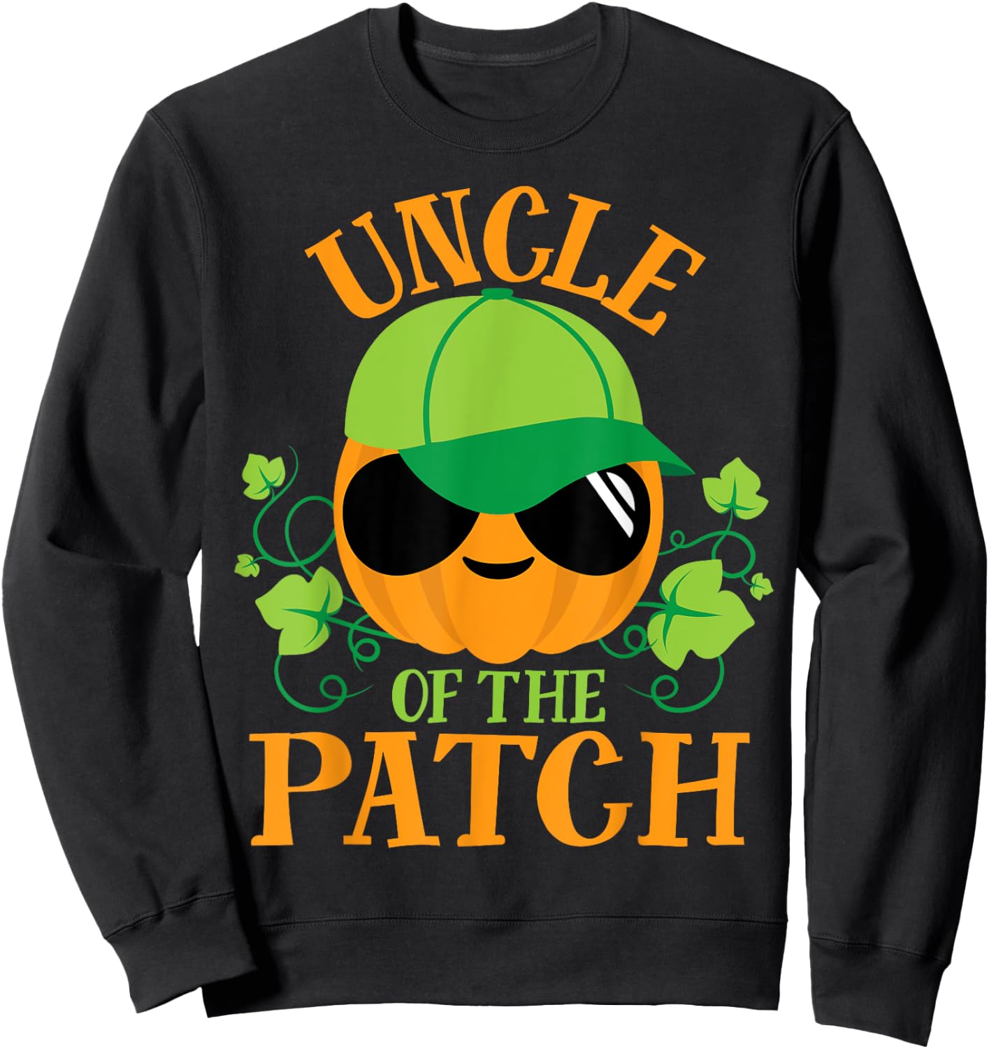 Uncle Pumpkin of the Patch Matching Family Set Men Halloween Sweatshirt - Sweatshirt | Black