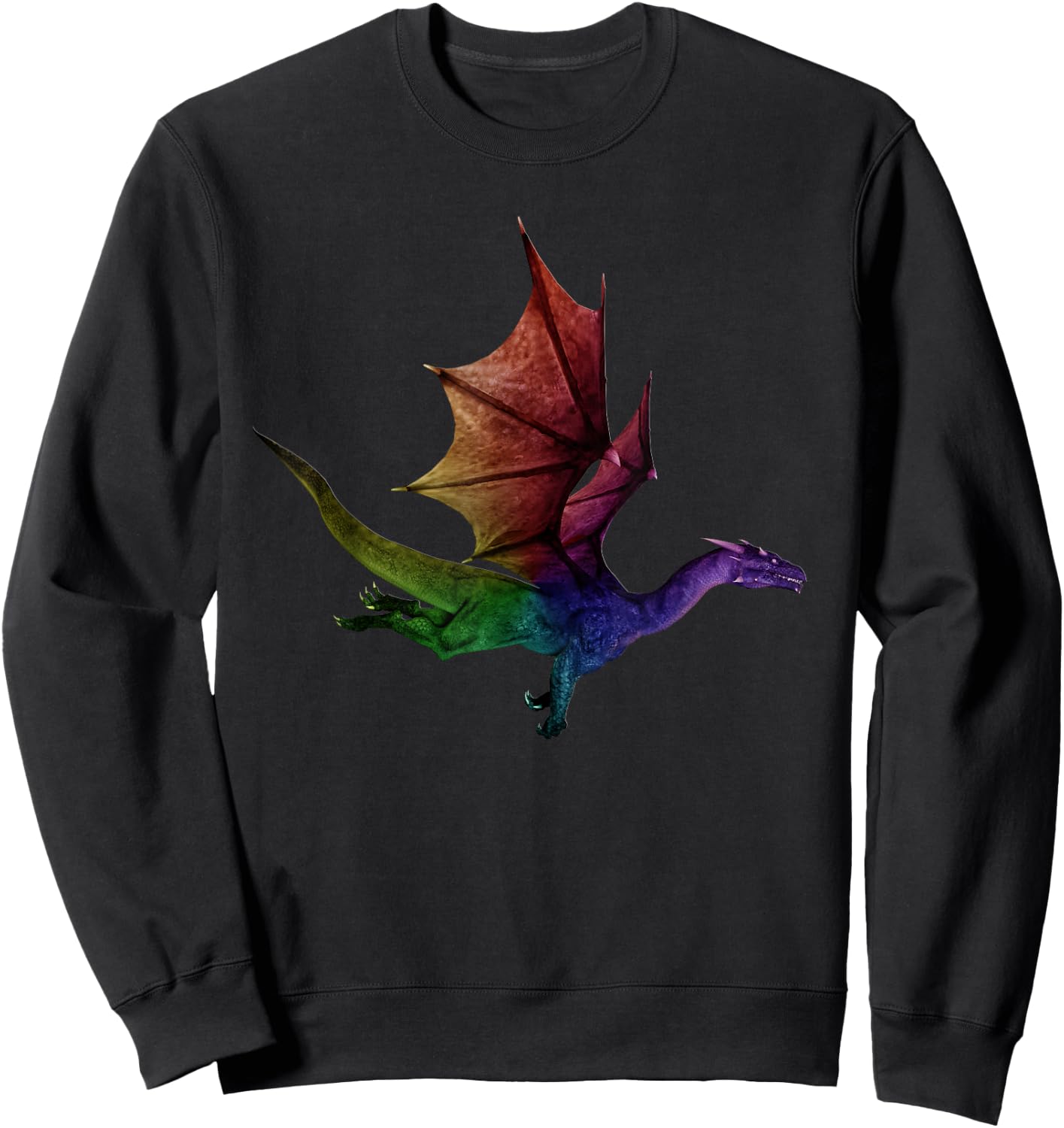 Best Watercolor Dragon Cool Flying Dragon Rainbow Gift Sweatshirt - Sweatshirt | Black