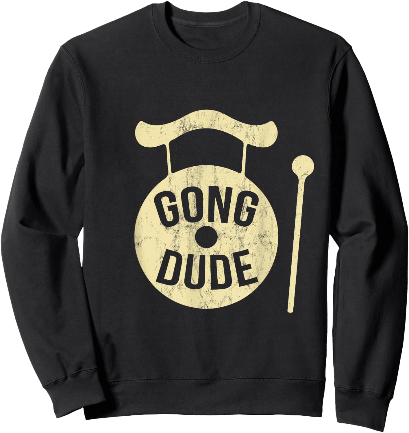 Gong Instrument Geschenk Black -Adults Retro Vintage Music Sweatshirt - Sweatshirt | Black