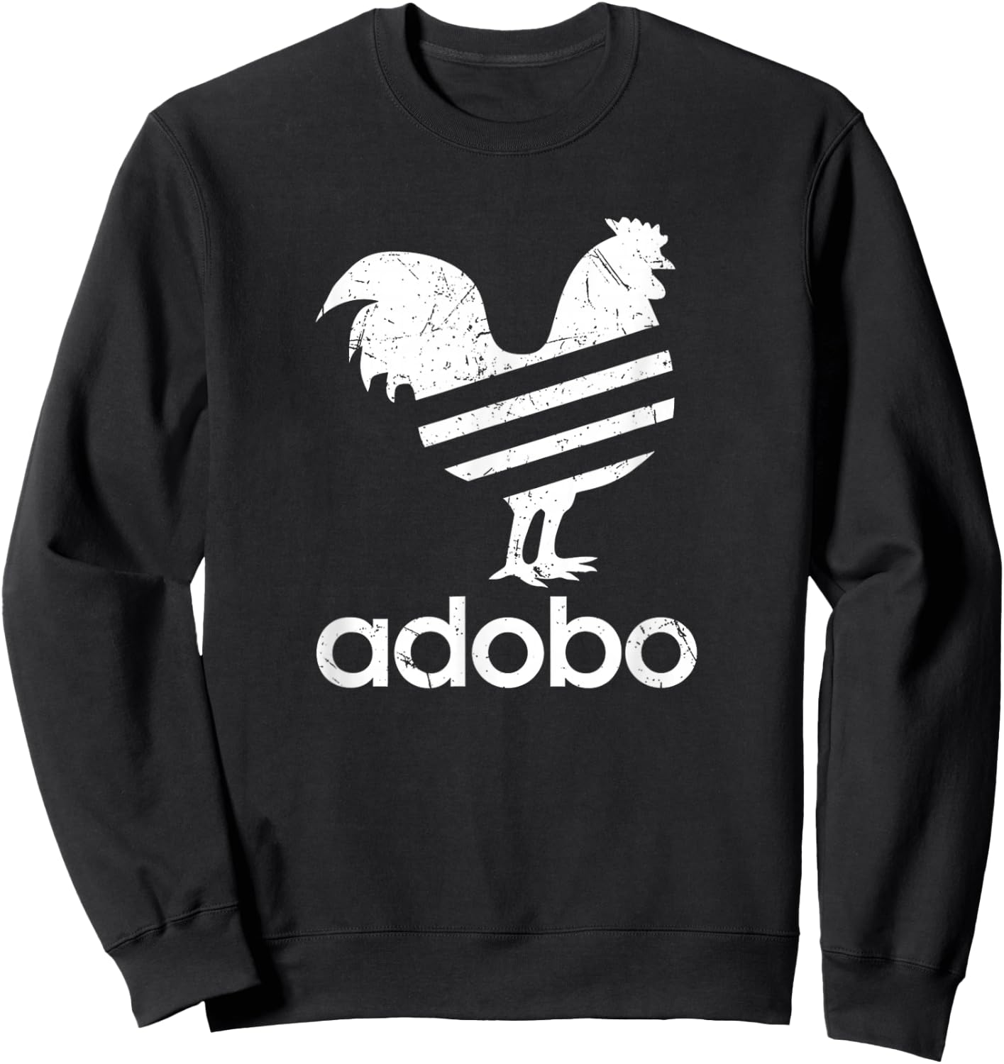 Adobo T Shirt - Distressed Graphic Sweatshirt - Sweatshirt | Black