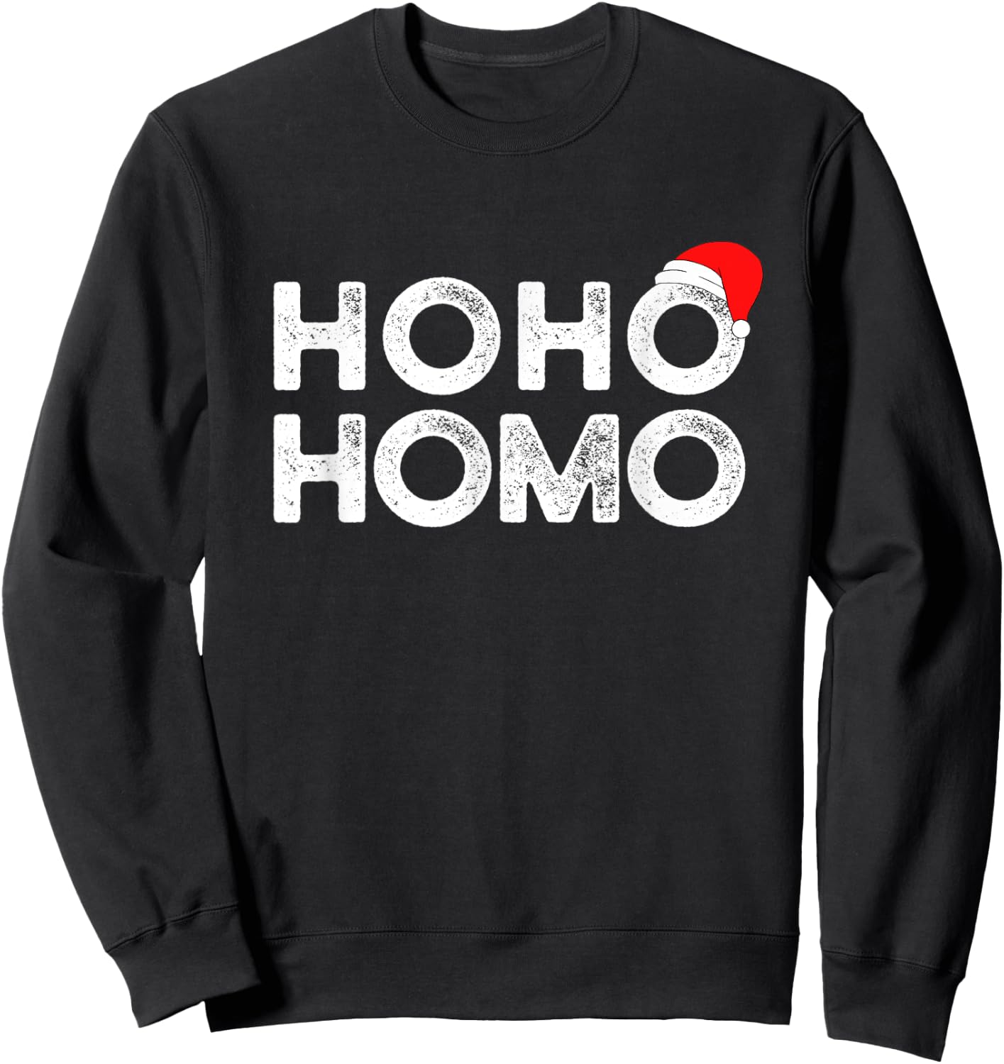 Hoho Homo Gay Christmas Sweatshirt - Sweatshirt | Black