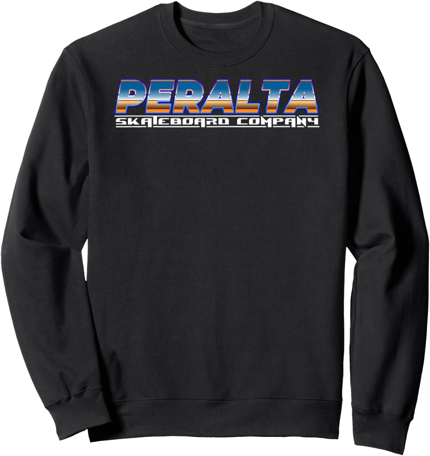 80s Vintage Peralta Skateboard Company Logo Plain Sweatshirt - Sweatshirt | Black