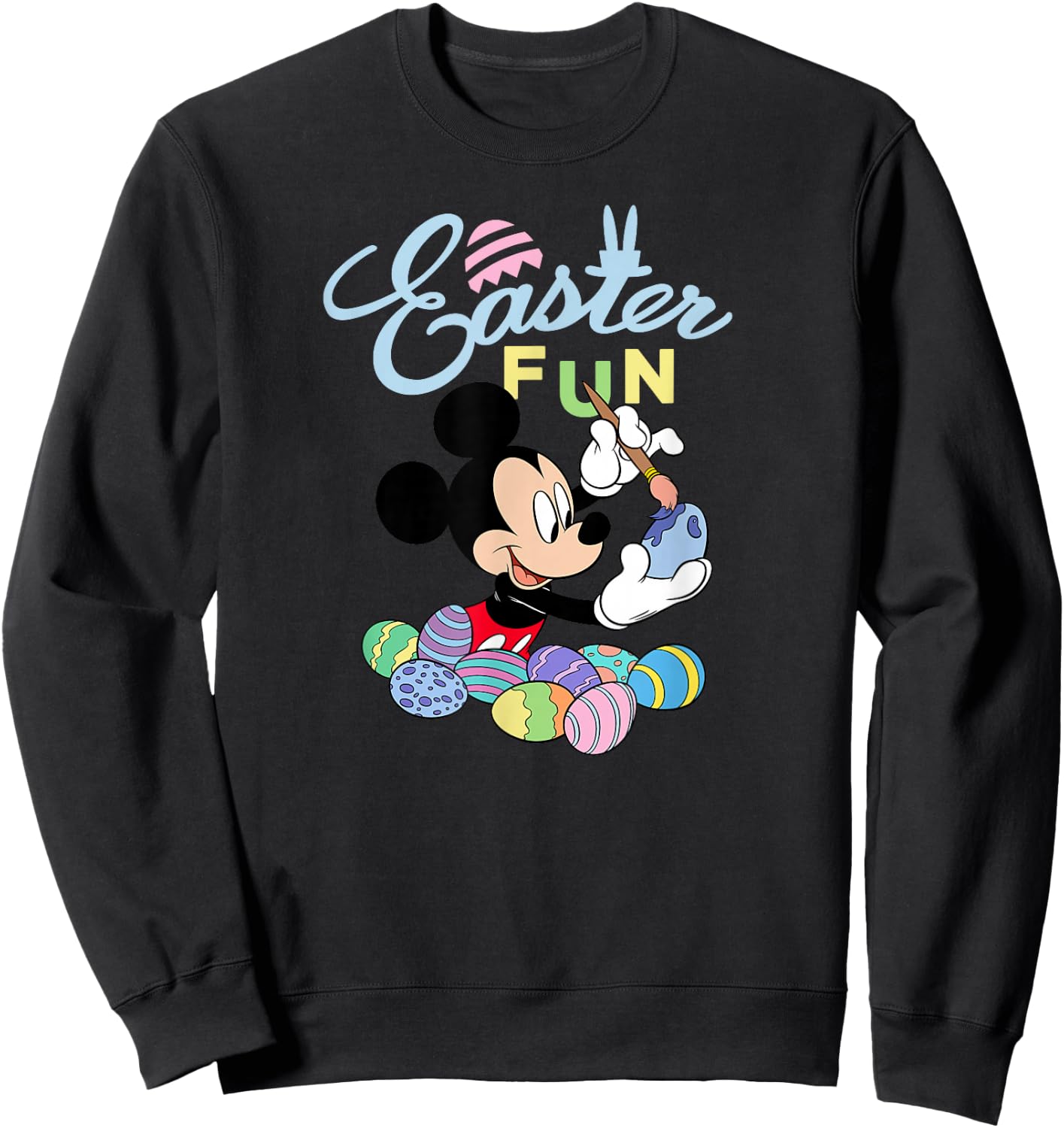 Disney Mickey Mouse Easter Fun Painting Easter Eggs Sweatshirt - Sweatshirt | Black