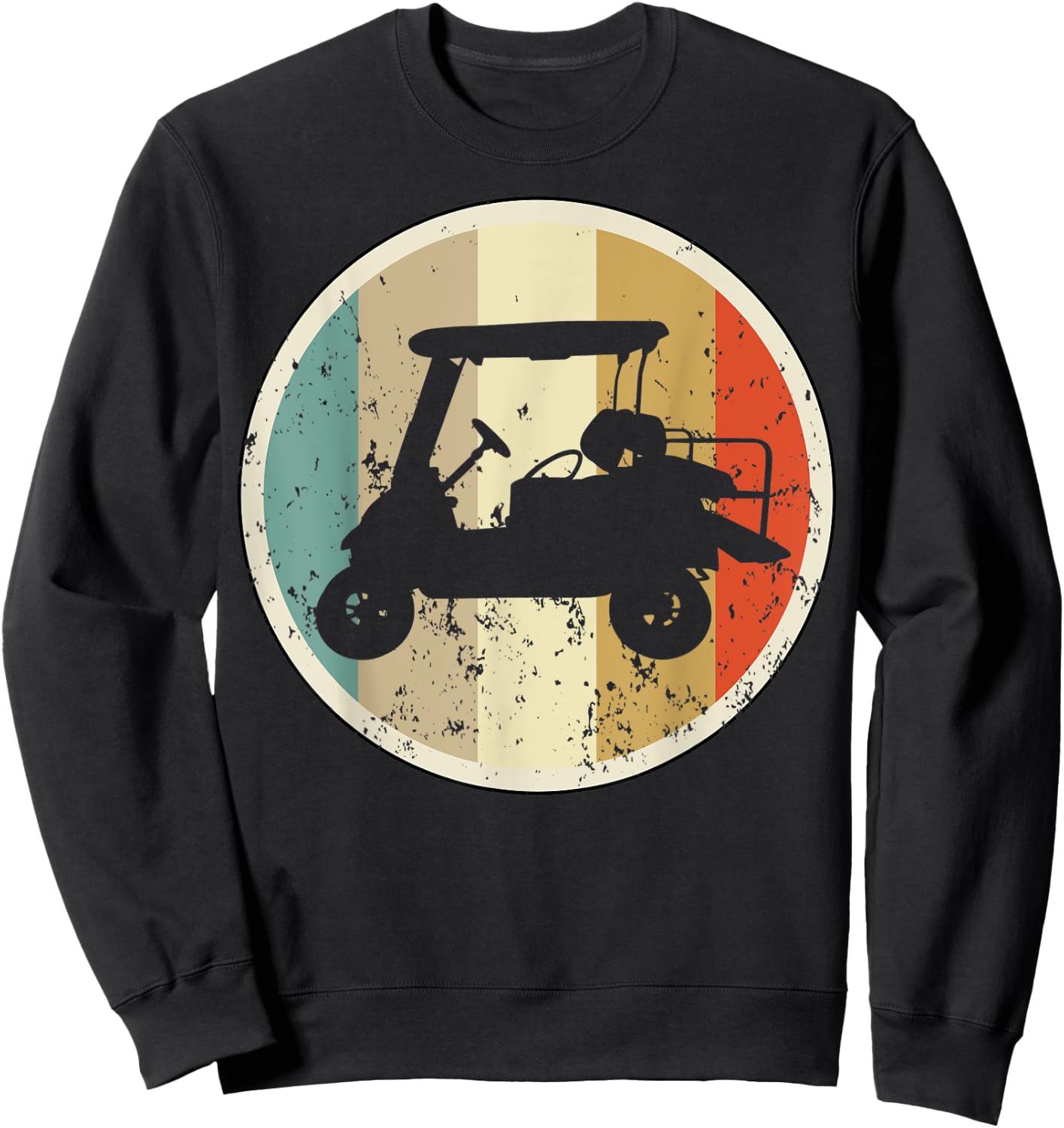 Golf Cart Car Player Golfer Golfing Sports Sweatshirt - Sweatshirt | Black