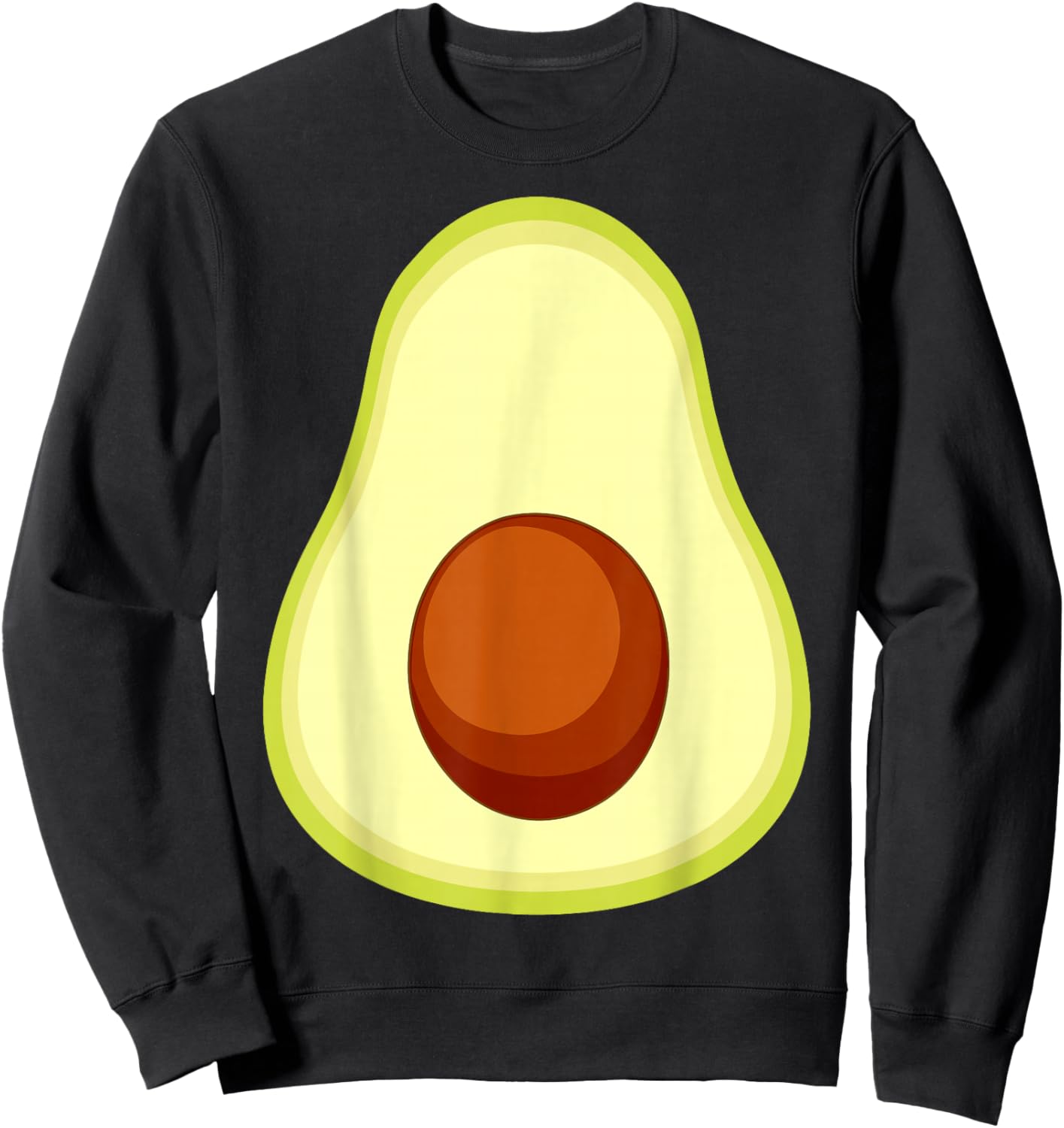 Funny Avocado Costume for Kids and Pregnant Moms Halloween Sweatshirt - Sweatshirt | Black