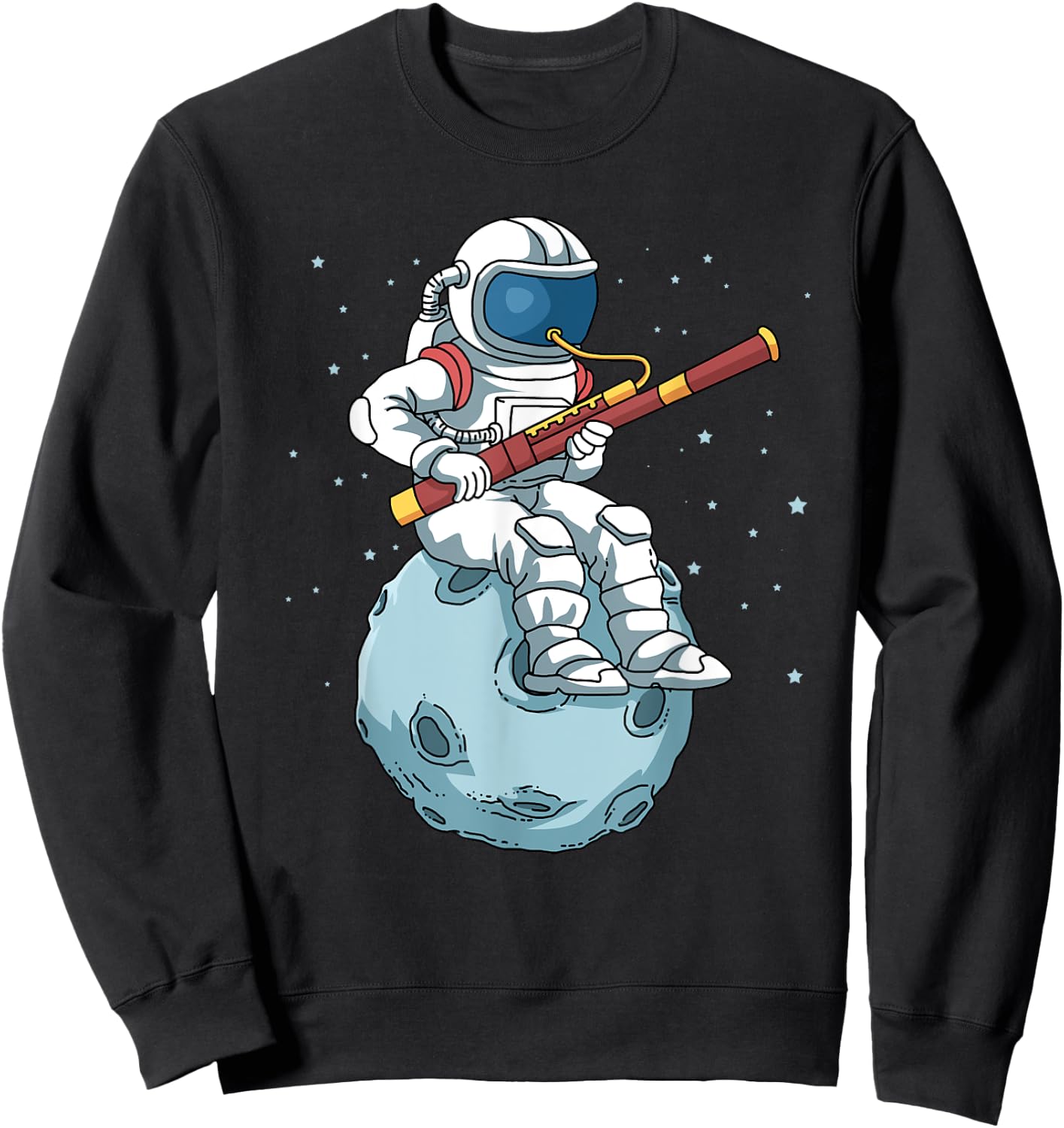 Astronaut Bassoon Band Player Bassoonist Shirt Reeds Sweatshirt - Sweatshirt | Black