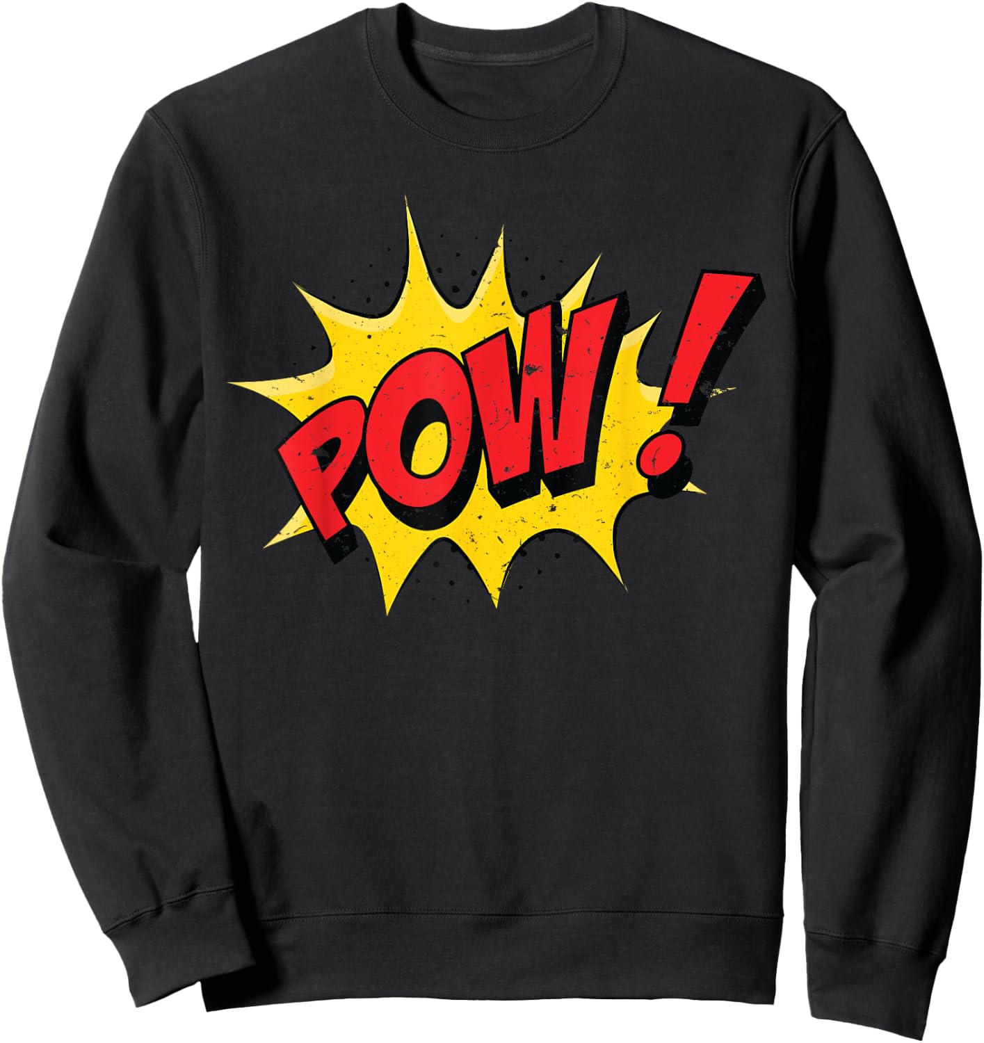 POW! Comic Book Cartoon Funny Pop Art Sweatshirt - Sweatshirt | Black