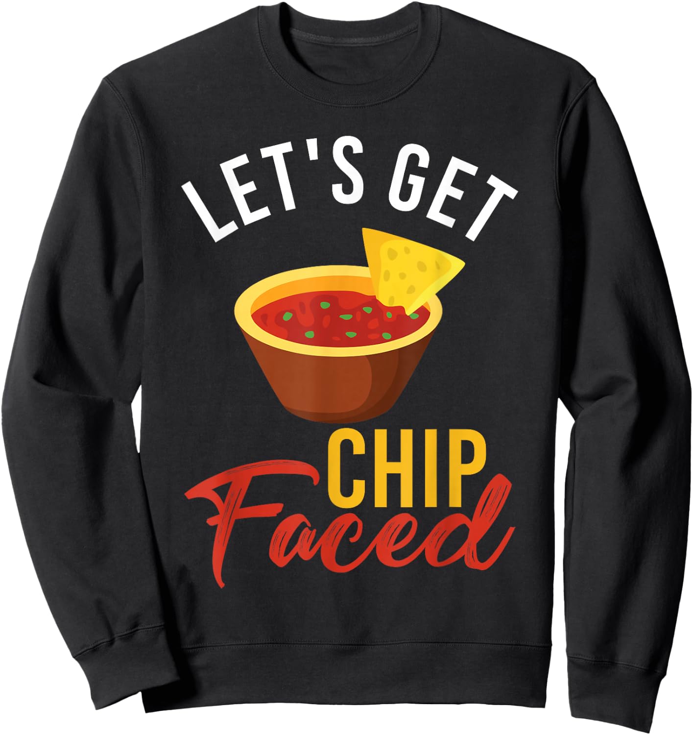 Let's Get Chip Faced Shirt Sweatshirt - Sweatshirt | Black