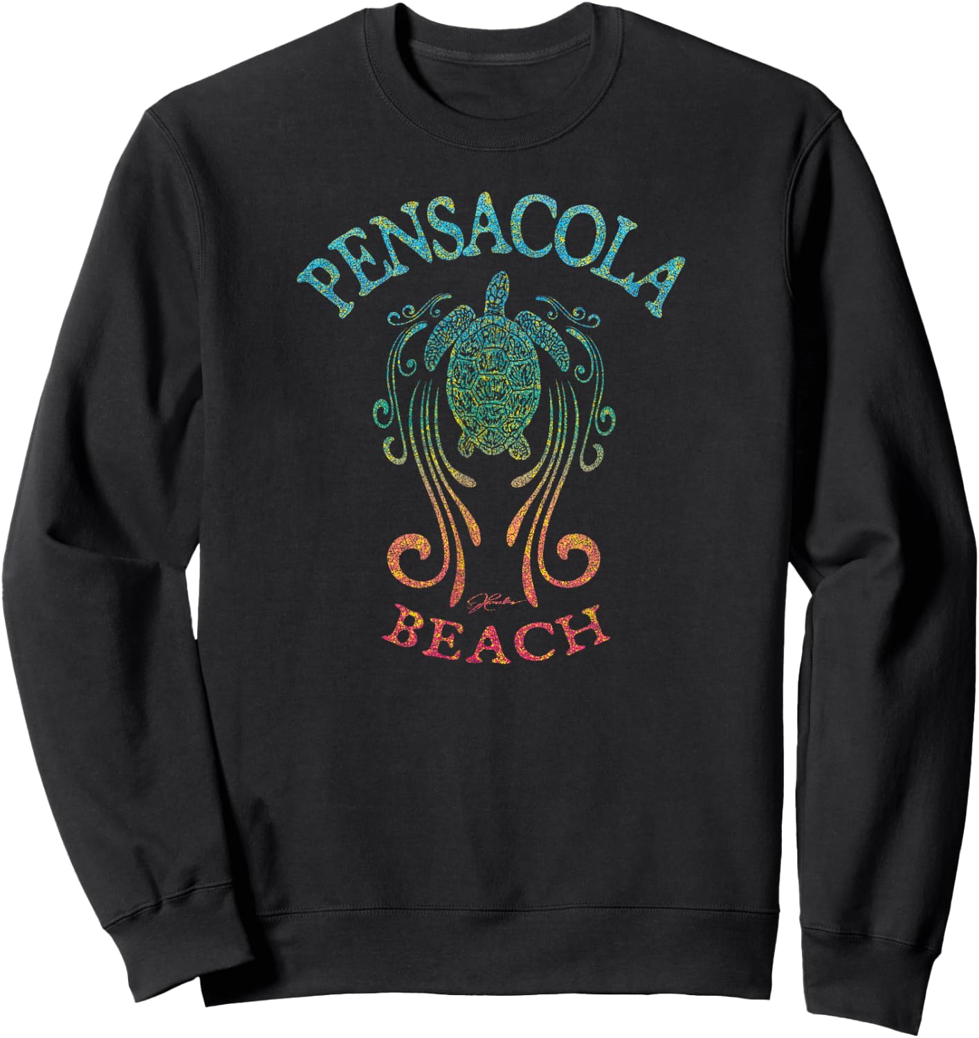 JCombs: Pensacola Beach, FL, Sea Turtle in the Slipstream Women Girls Kids Sweatshirt - Sweatshirt | Black