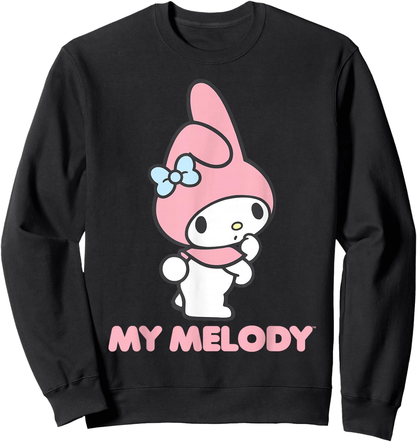 My Melody Backside Logo Shirt Sweatshirt - Sweatshirt | Black