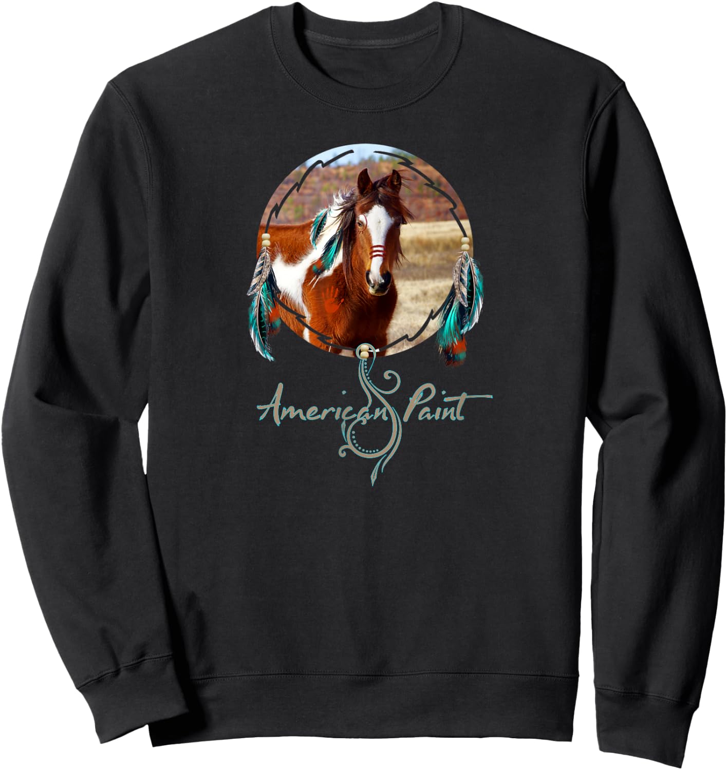 Native American War Horse Sweatshirt - Sweatshirt | Black