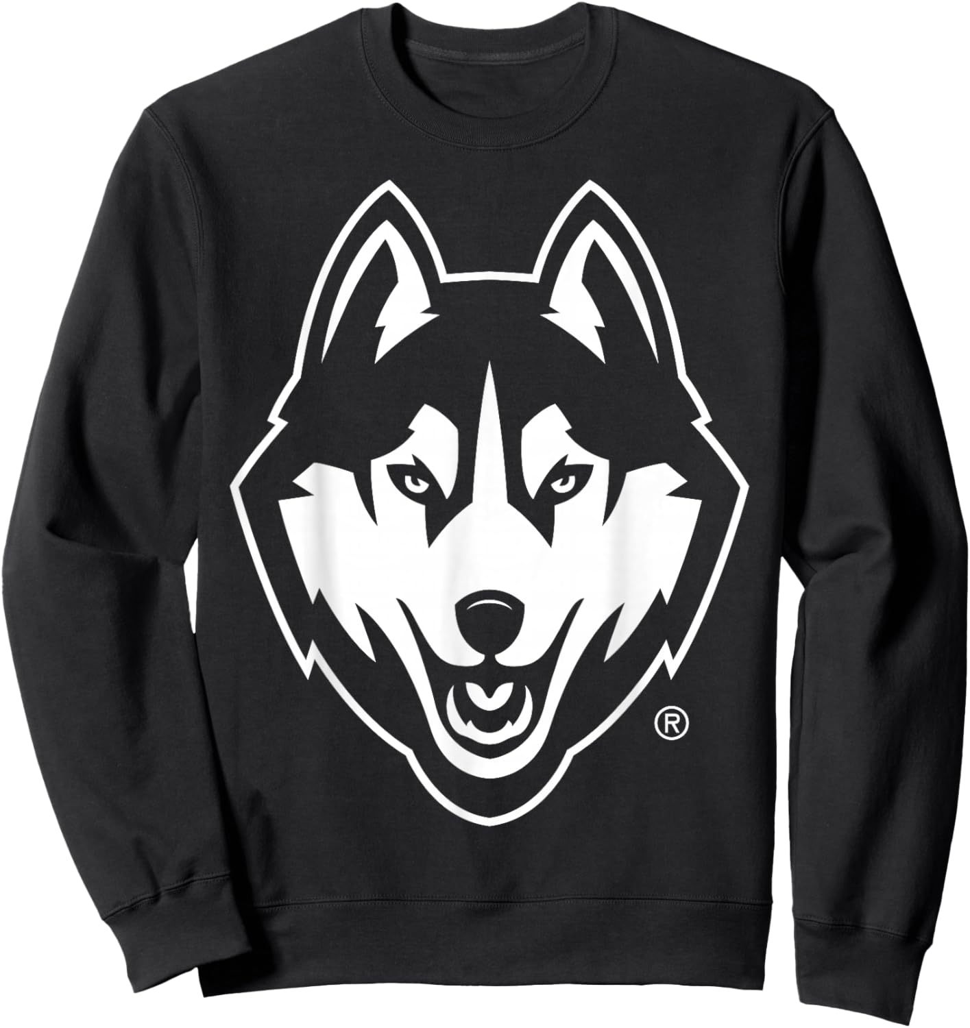 Connecticut Huskies Two Tone Black Officially Licensed Sweatshirt - Sweatshirt | Black