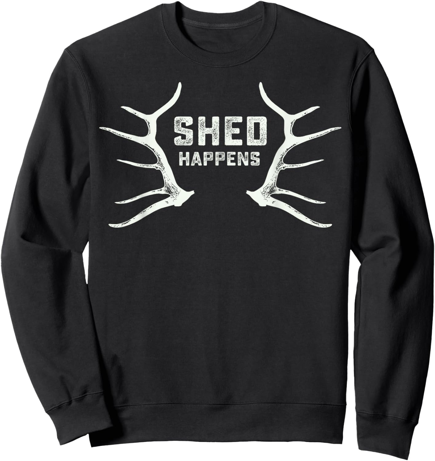 Elk & Deer Shed antler hunting MAP hunter Sweatshirt - Sweatshirt | Black
