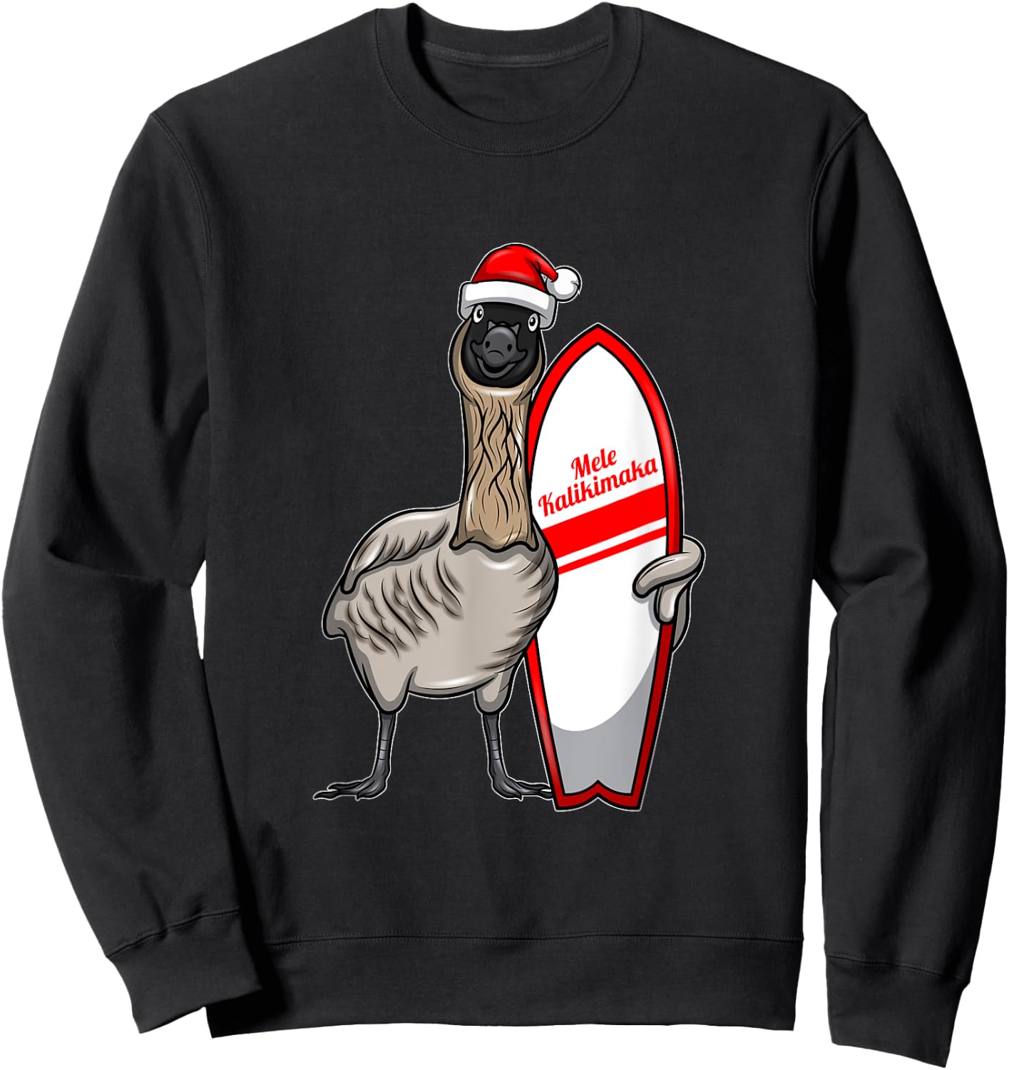 Mele Kalikimaka Nene I Hawaiian Bird Christmas Hawaii Xmas Sweatshirt - Sweatshirt | Black