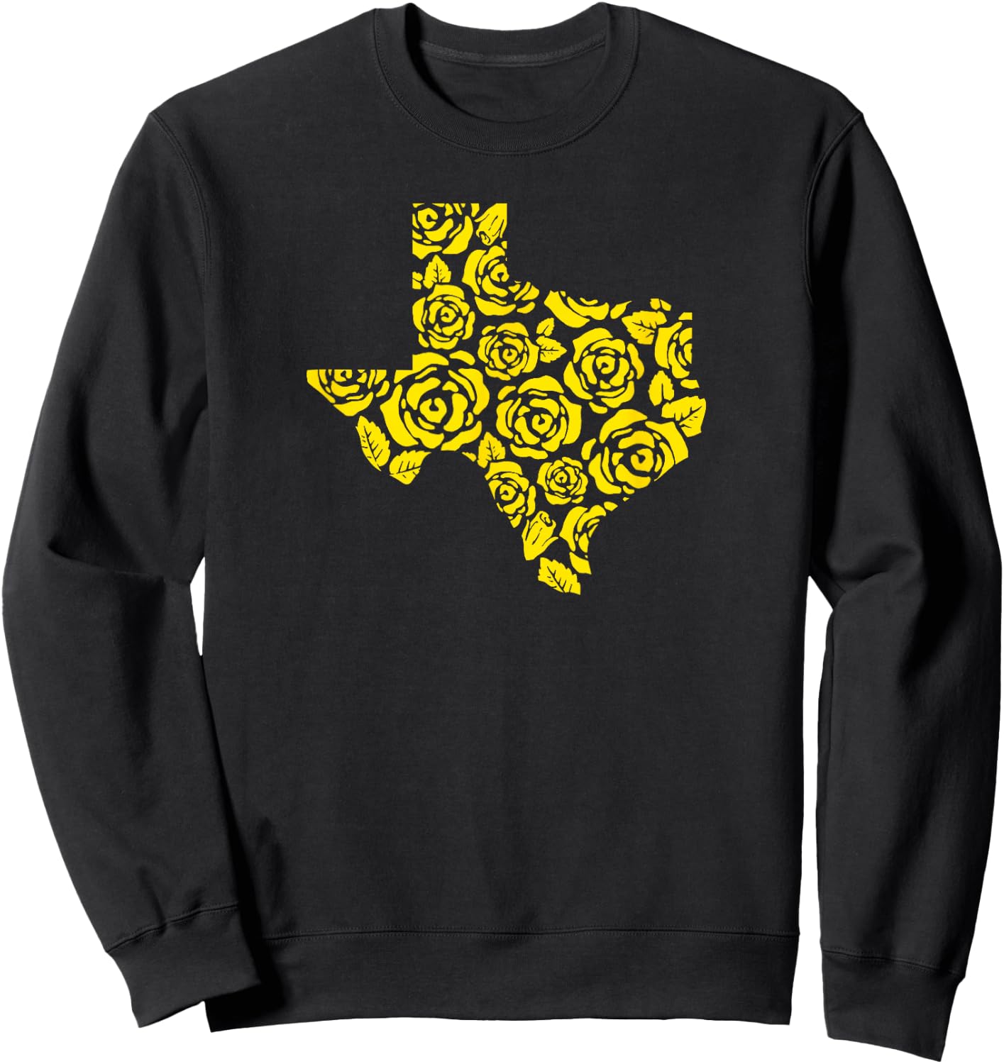 The Yellow Rose of Texas Pattern Shirt Sweatshirt - Sweatshirt | Black