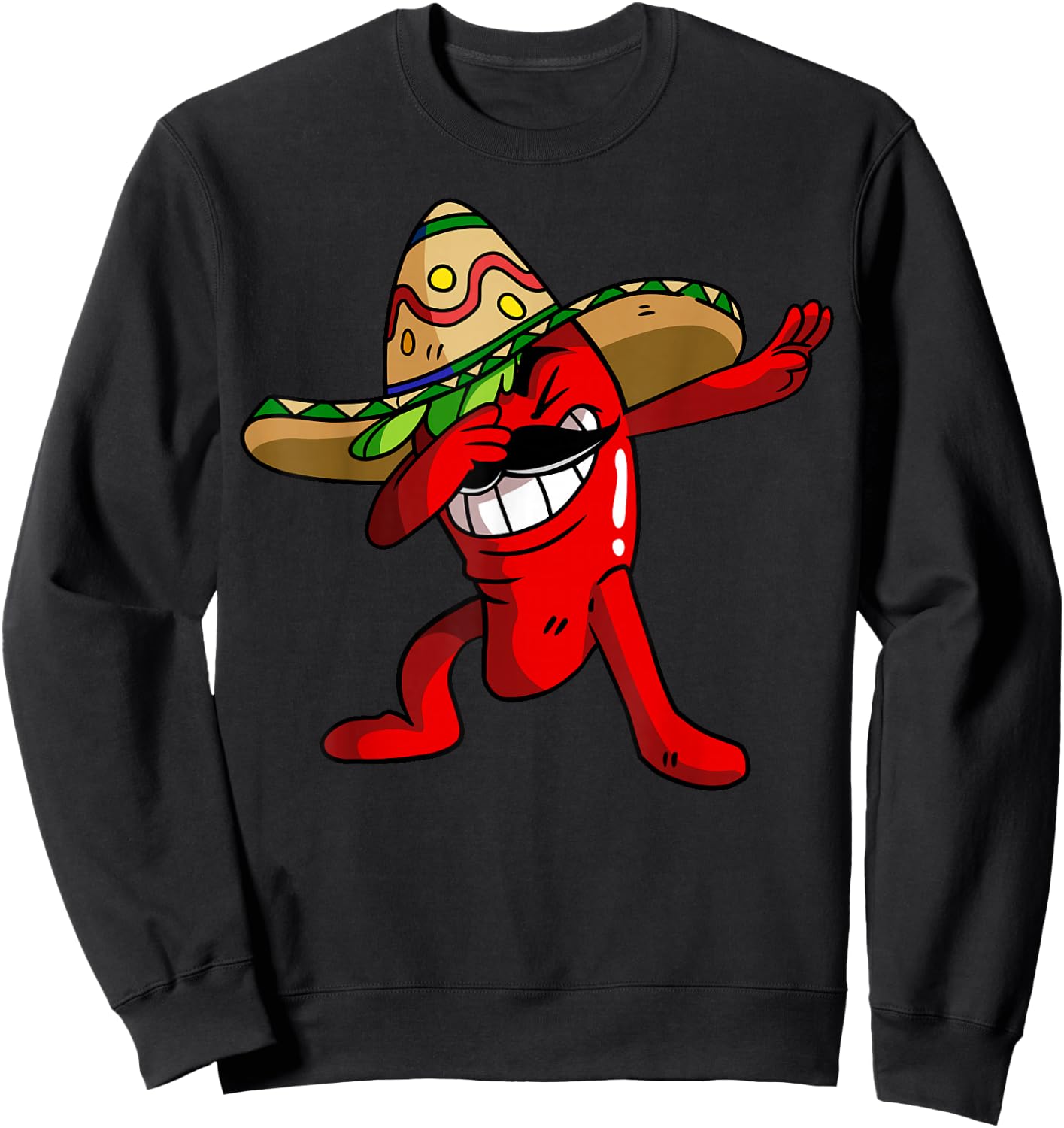 Dabbing Chili Pepper Shirt, Chili Today Hot Tamale Sweatshirt - Sweatshirt | Black