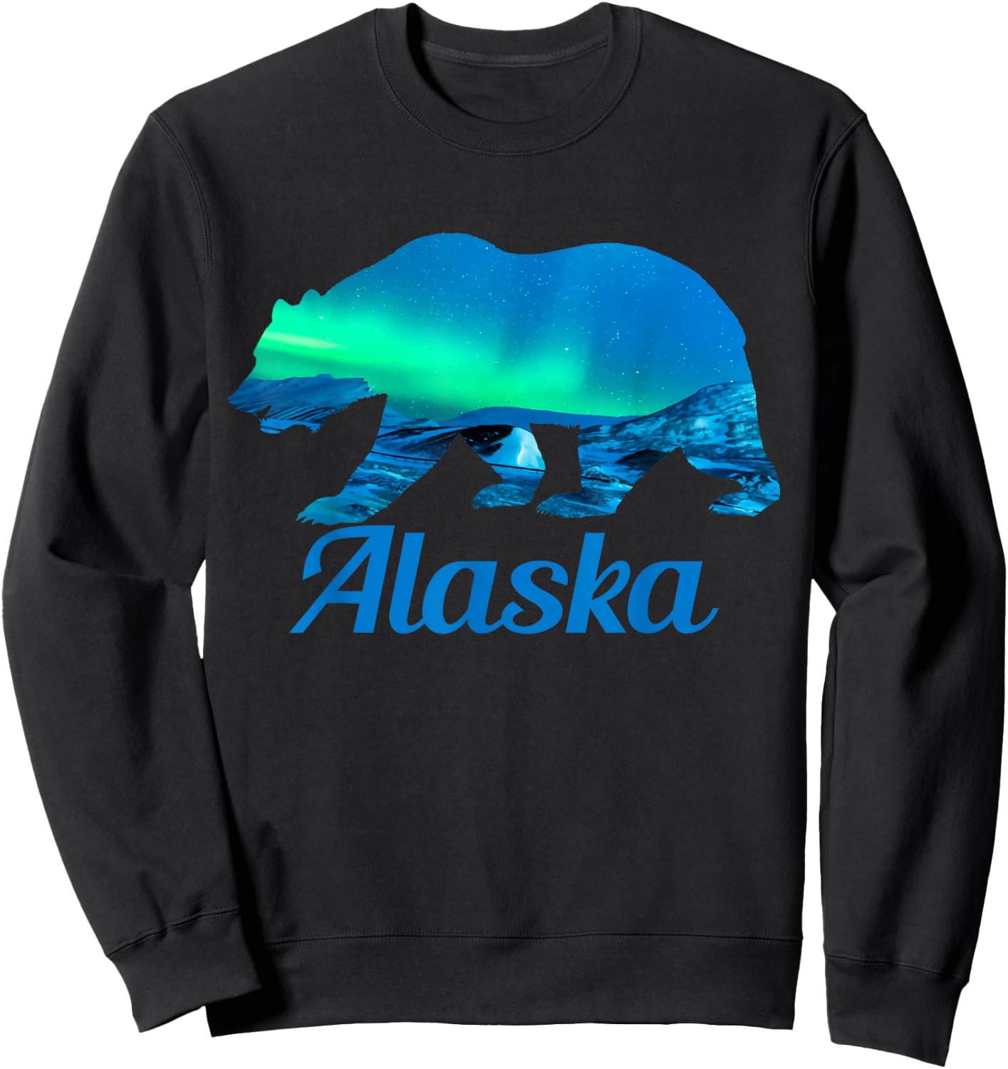 Alaska Grizzly Polar Bear Arctic Nature Winter Sweatshirt - Sweatshirt | Black