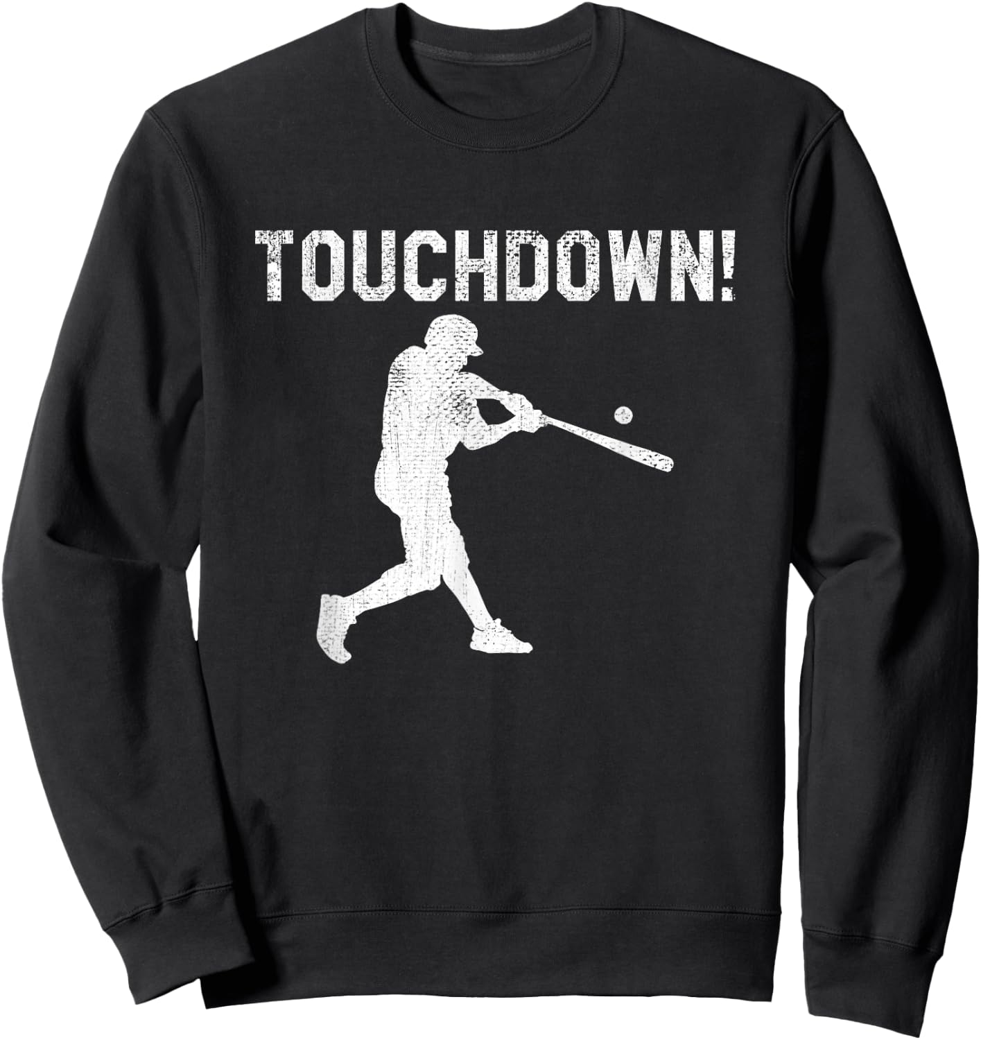 Baseball Shirts Woman Kids Touchdown Funny Fun Shirt Sweatshirt - Sweatshirt | Black