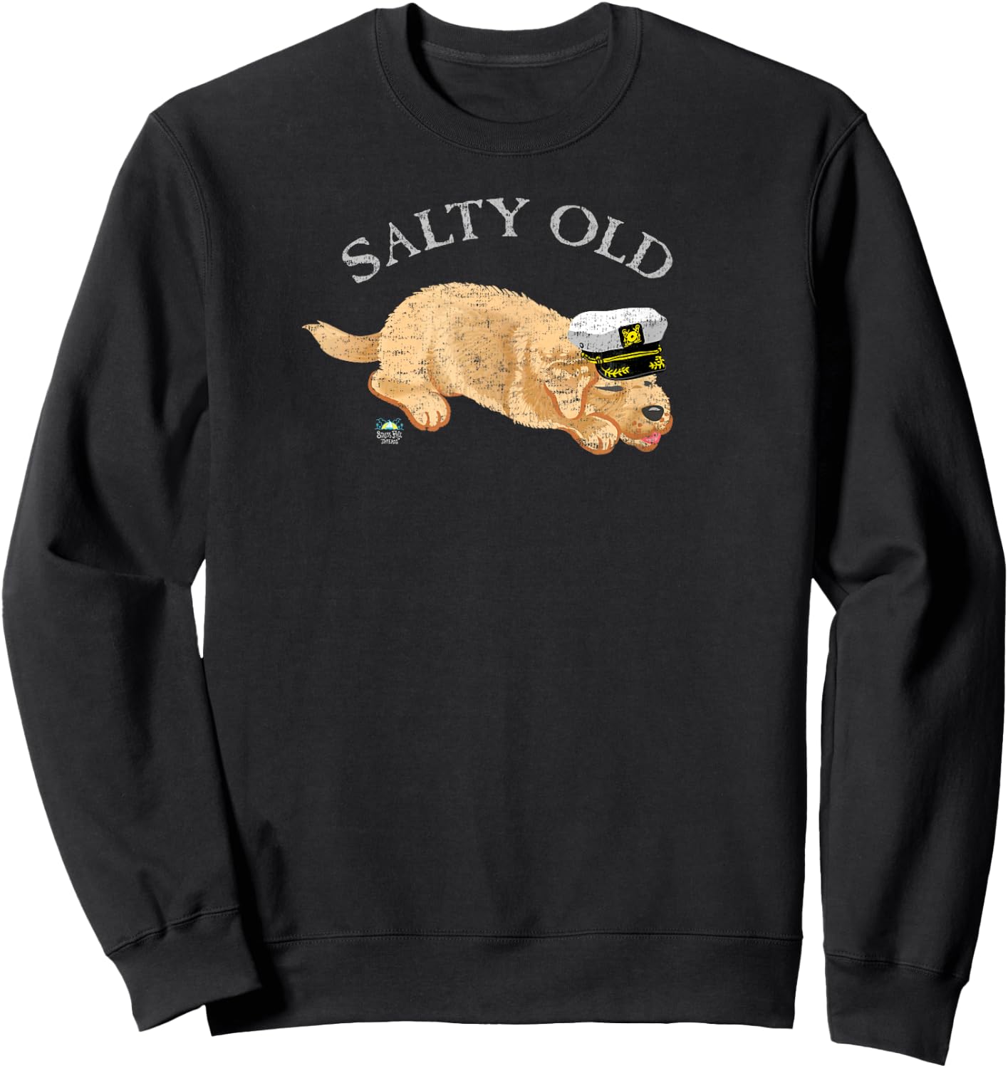 Salty Old Dog Puppy Men Women Girls Kids Sweatshirt - Sweatshirt | Black