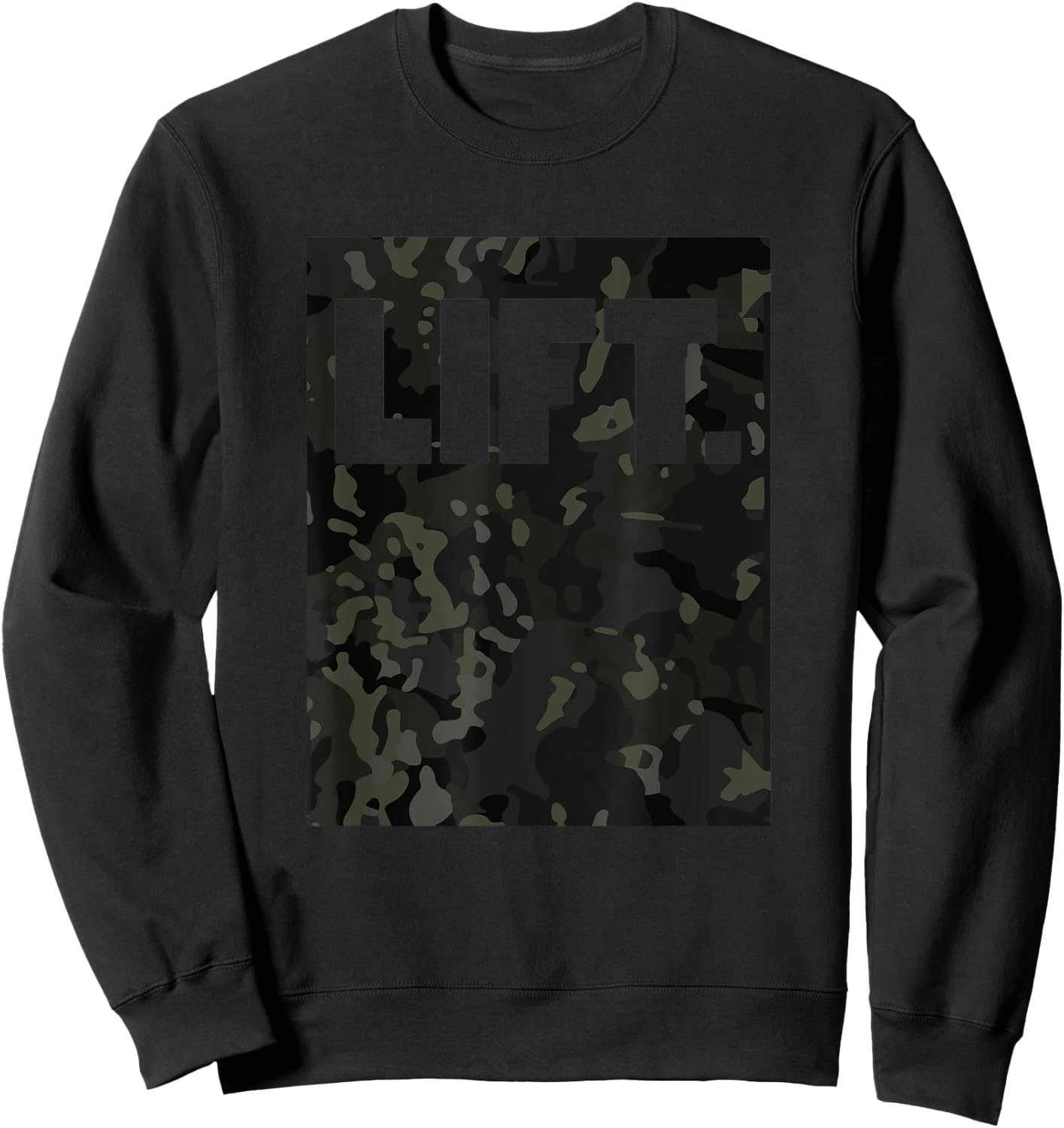 Camo black Multi Gym for Weightlifters & bodybuilder Sweatshirt - Sweatshirt | Black