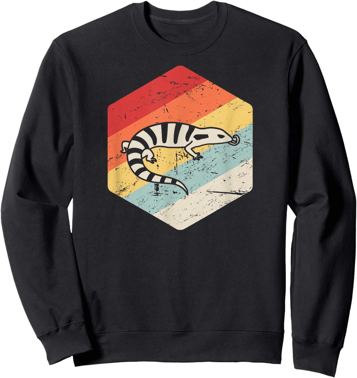 Retro Blue Tongued Skink / Pet Skink Shirt Lizard Sweatshirt - Sweatshirt | Black