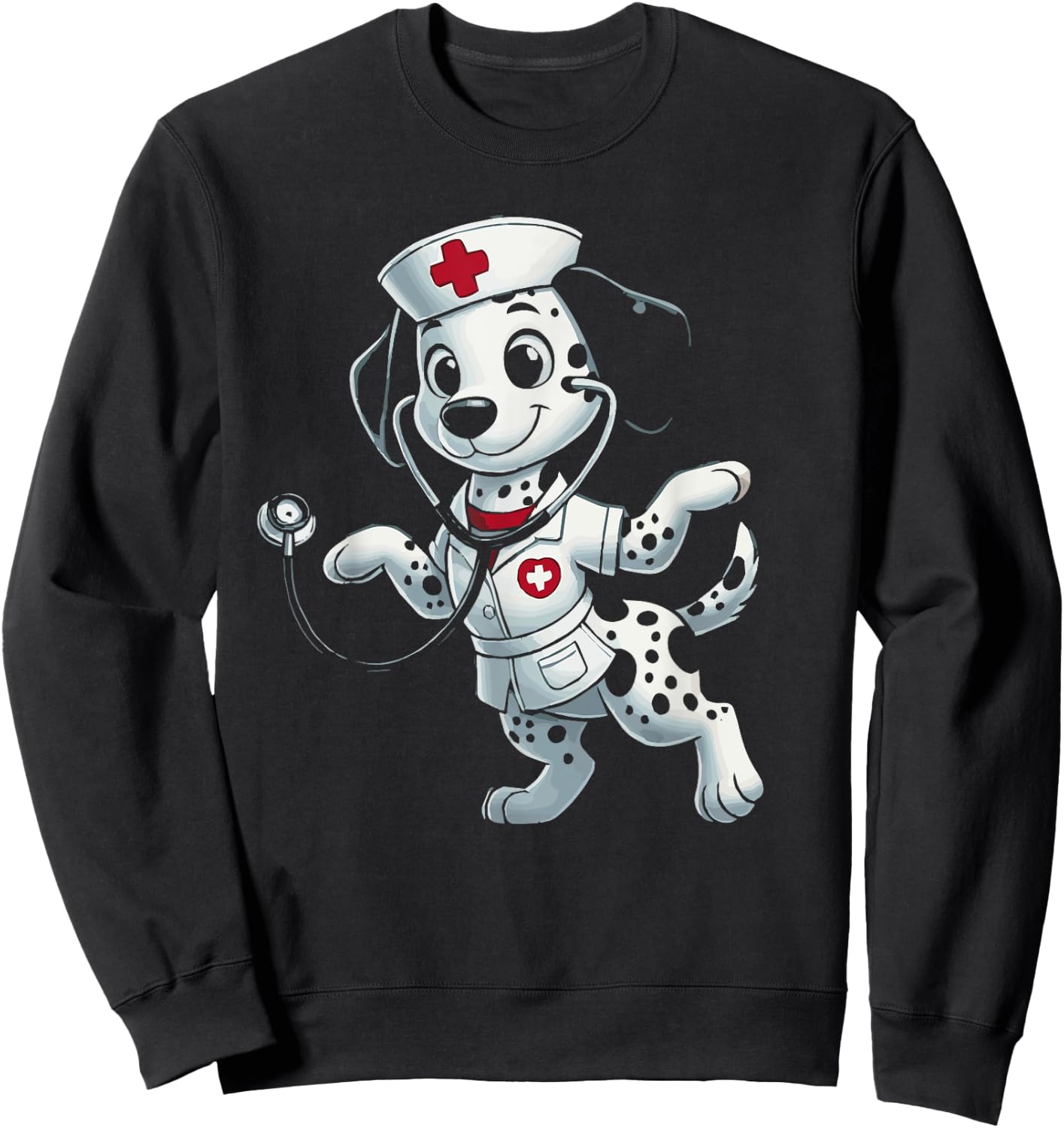 Dalmatian Nurse Dalmatians Dally Dog Dal Sweatshirt - Sweatshirt | Black