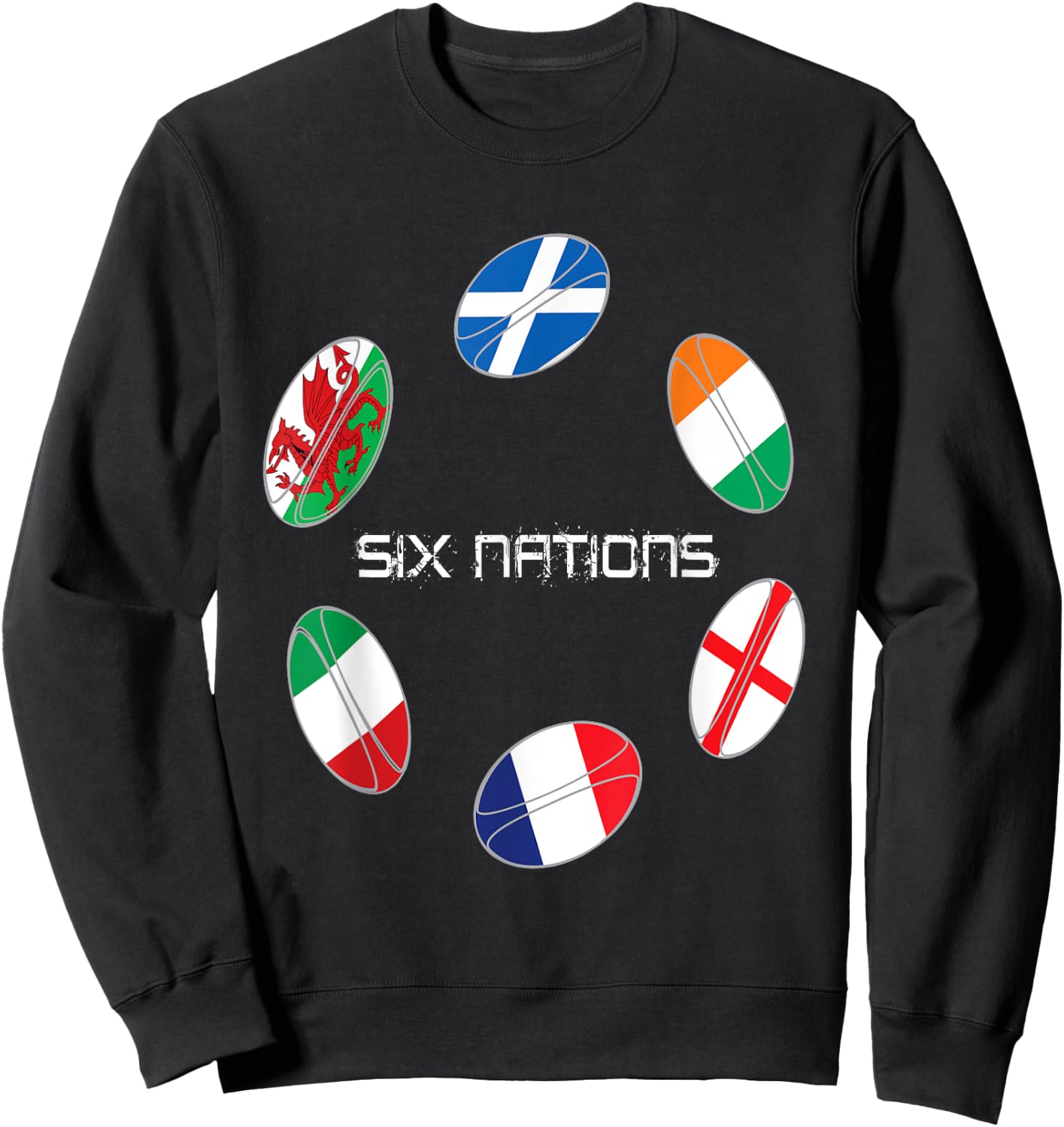 Rugby Six nations Sweatshirt - Sweatshirt | Black