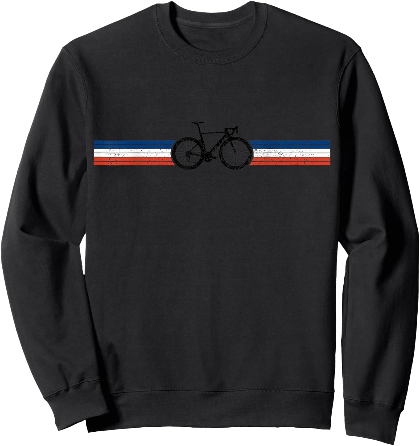Bicycle France Flag Road Bike Cyclist Sweatshirt - Sweatshirt | Black