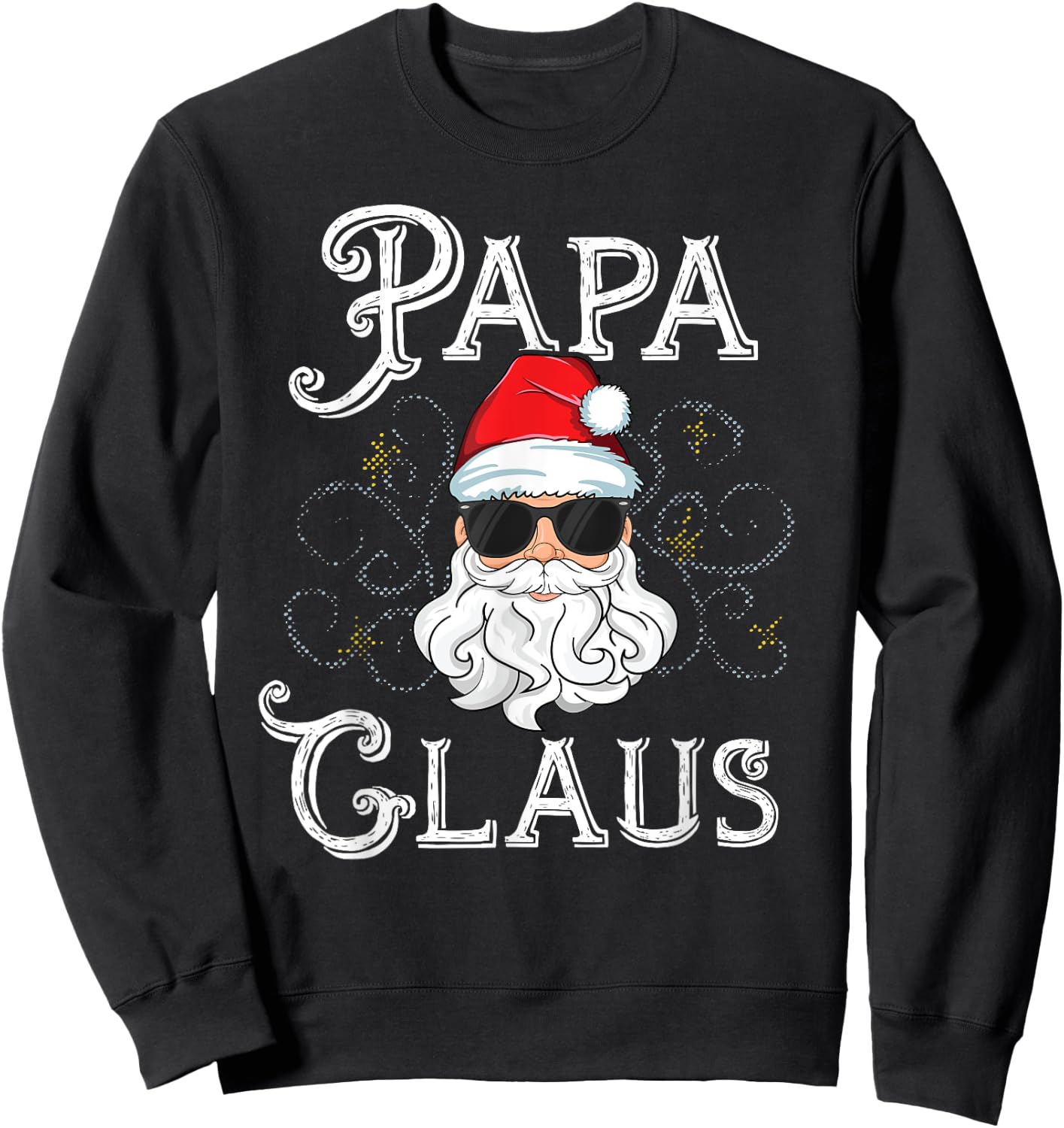 Papa Claus Matching Family Christmas Outfit Xmas Photo Sweatshirt - Sweatshirt | Black