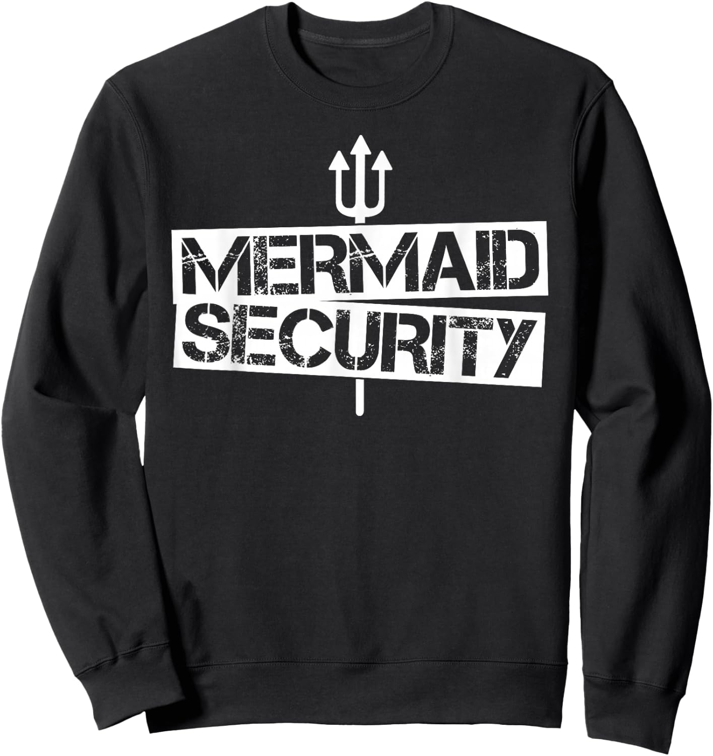 Mermaid Security Shirt Men Boys Swim Team Gift Swimmer Sweatshirt - Sweatshirt | Black