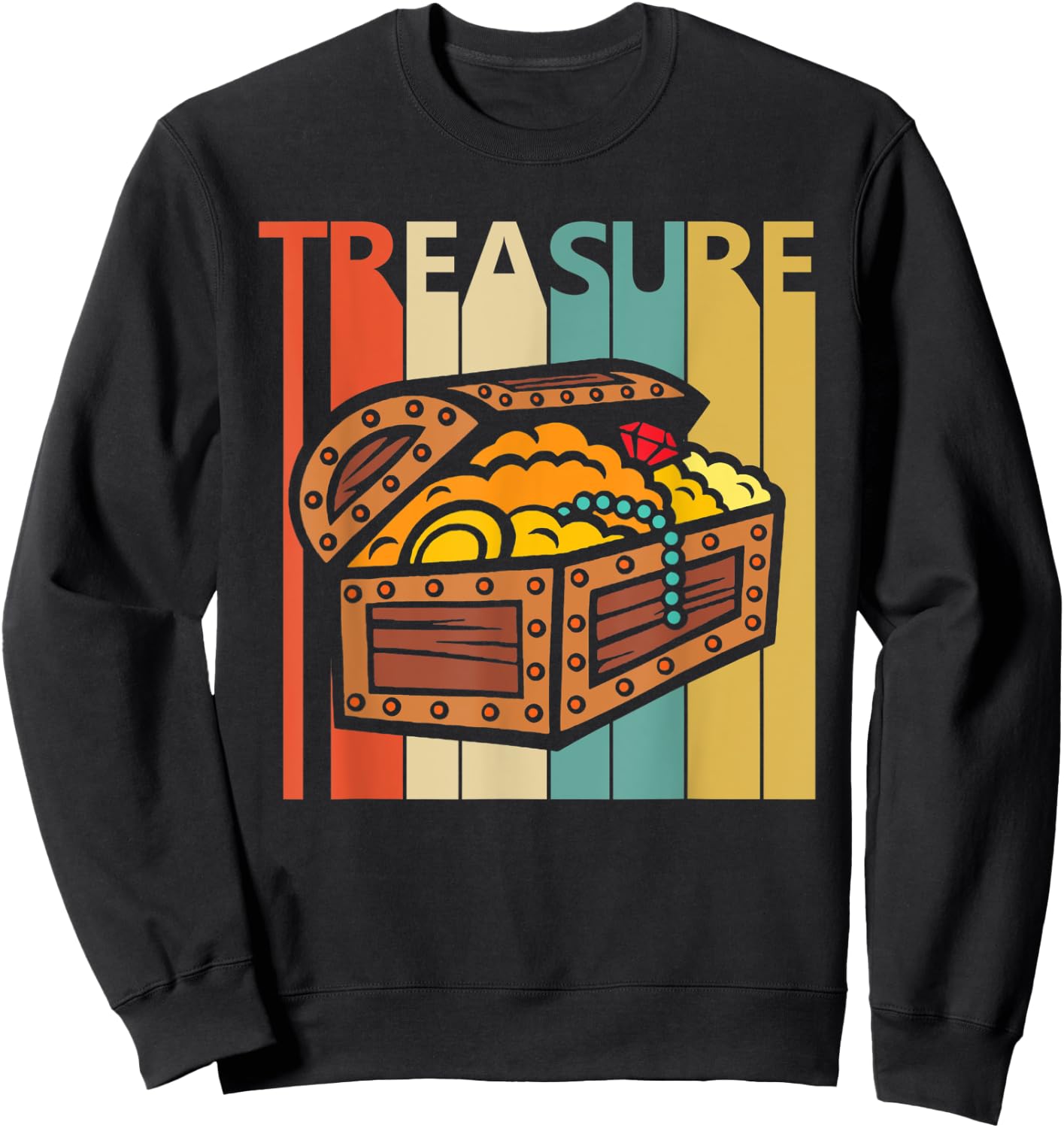Vintage Treasure Chest Sweatshirt - Sweatshirt | Black