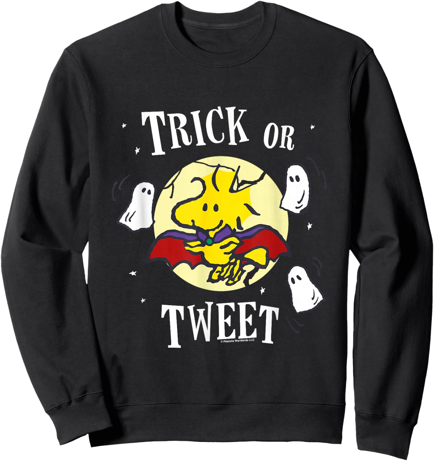 Peanuts Halloween Trick Or Tweet Woodstock Sweatshirt - Sweatshirt | Black