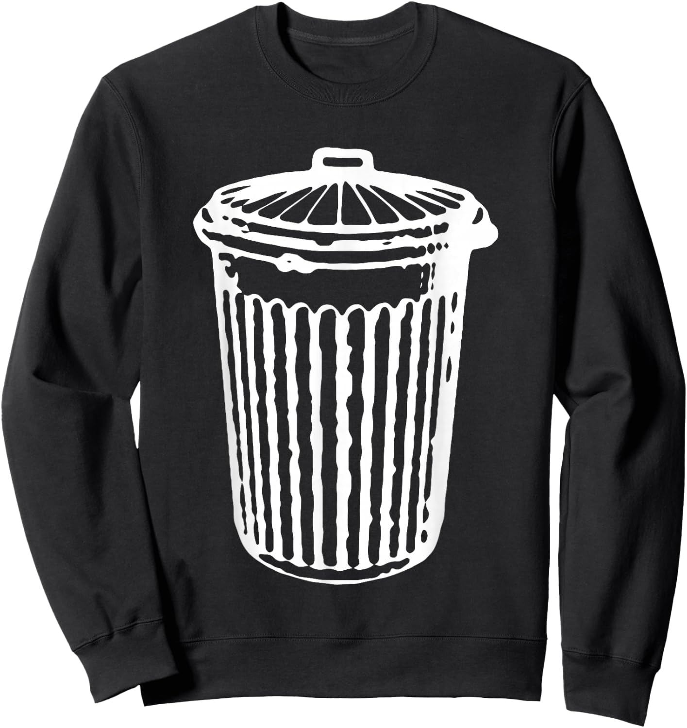 Fun TRASH CAN Garbage Day Sweatshirt - Sweatshirt | Black