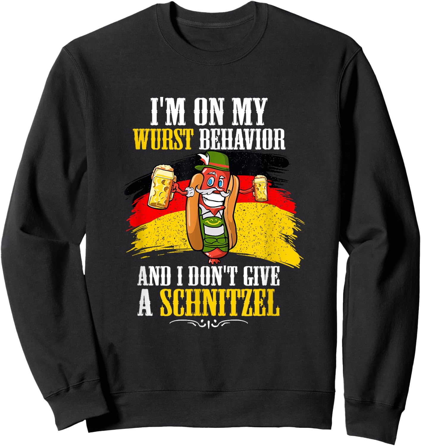 Funny Sausage Gift German Sausage Lovers Sweatshirt - Sweatshirt | Black