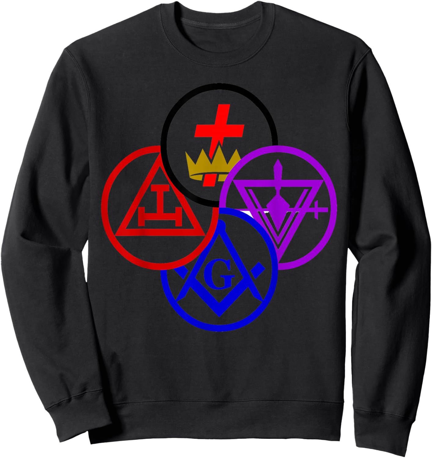 York Rite Masonic T Shirt Sweatshirt - Sweatshirt | Black