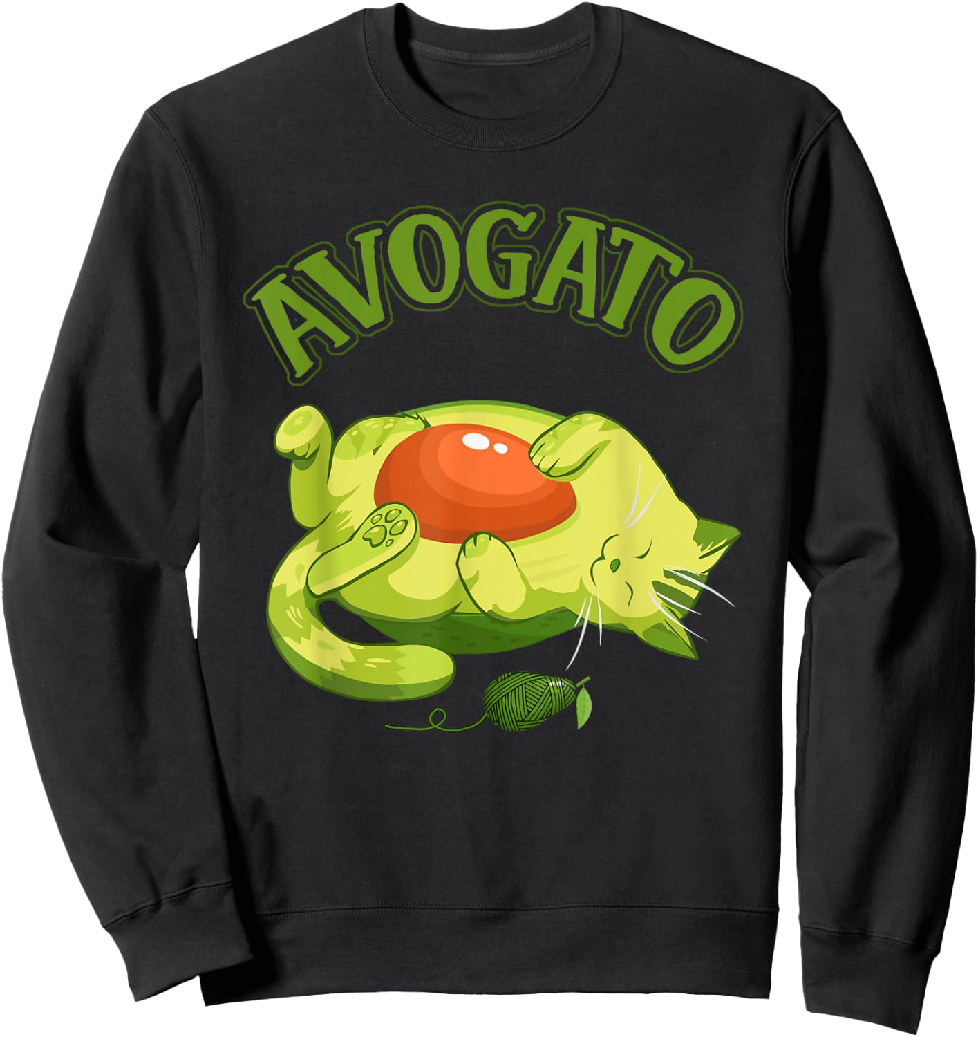 Cinco De Mayo T Shirt Funny Meow Avogato Cat Avocado Mexico Women Girls Kids Sweatshirt - Sweatshirt | Black