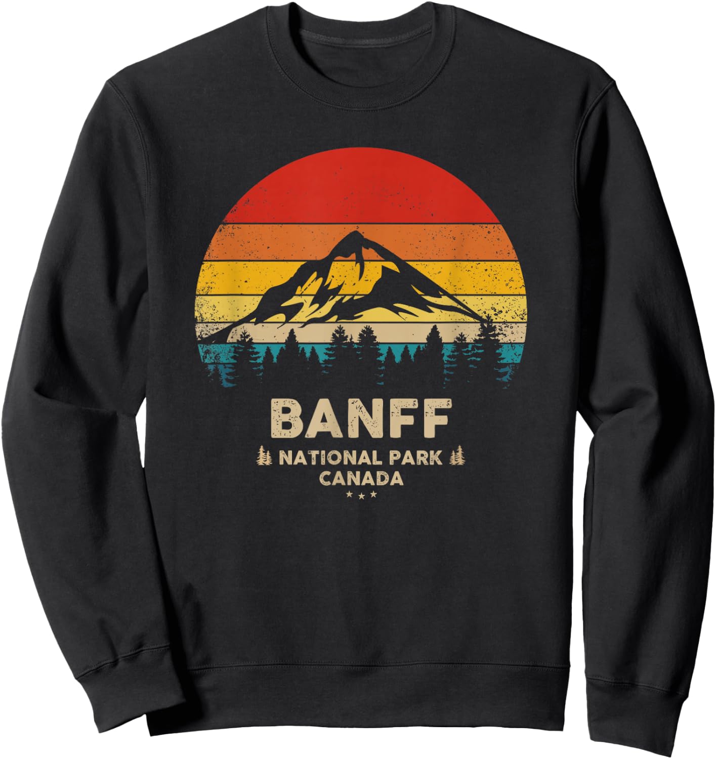 Banff - Canadian National Park Retro Souvenir Sweatshirt - Sweatshirt | Black