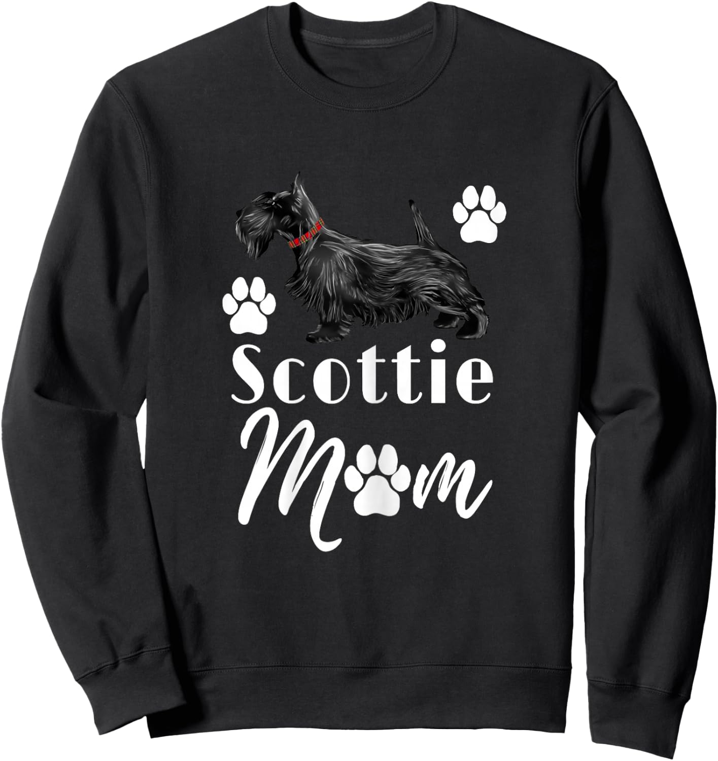 Scottish Terrier Scottie Dog Mom Sweatshirt - Sweatshirt | Black