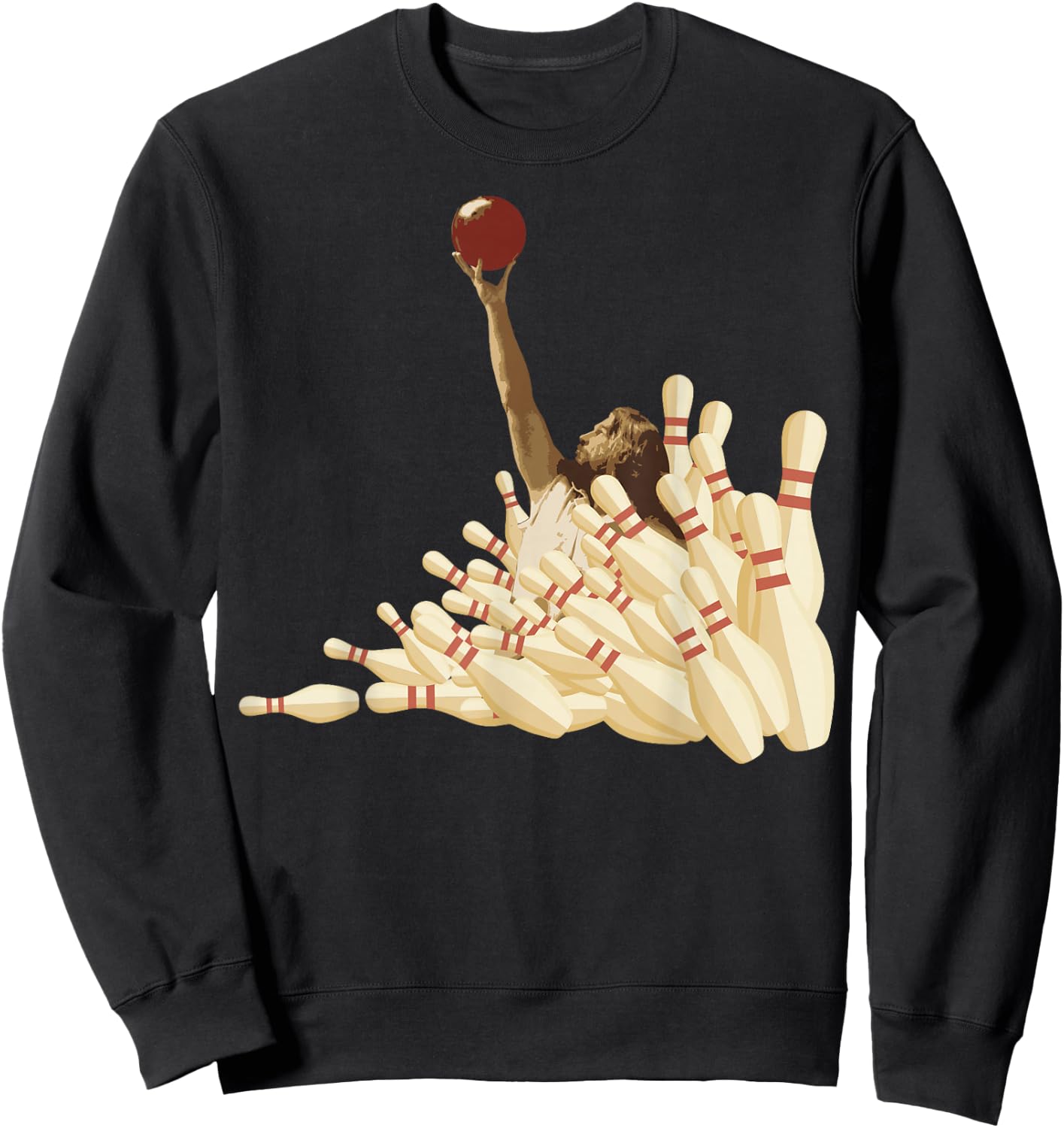 The Big Lebowski Bowling Pins Portrait Sweatshirt - Sweatshirt | Black