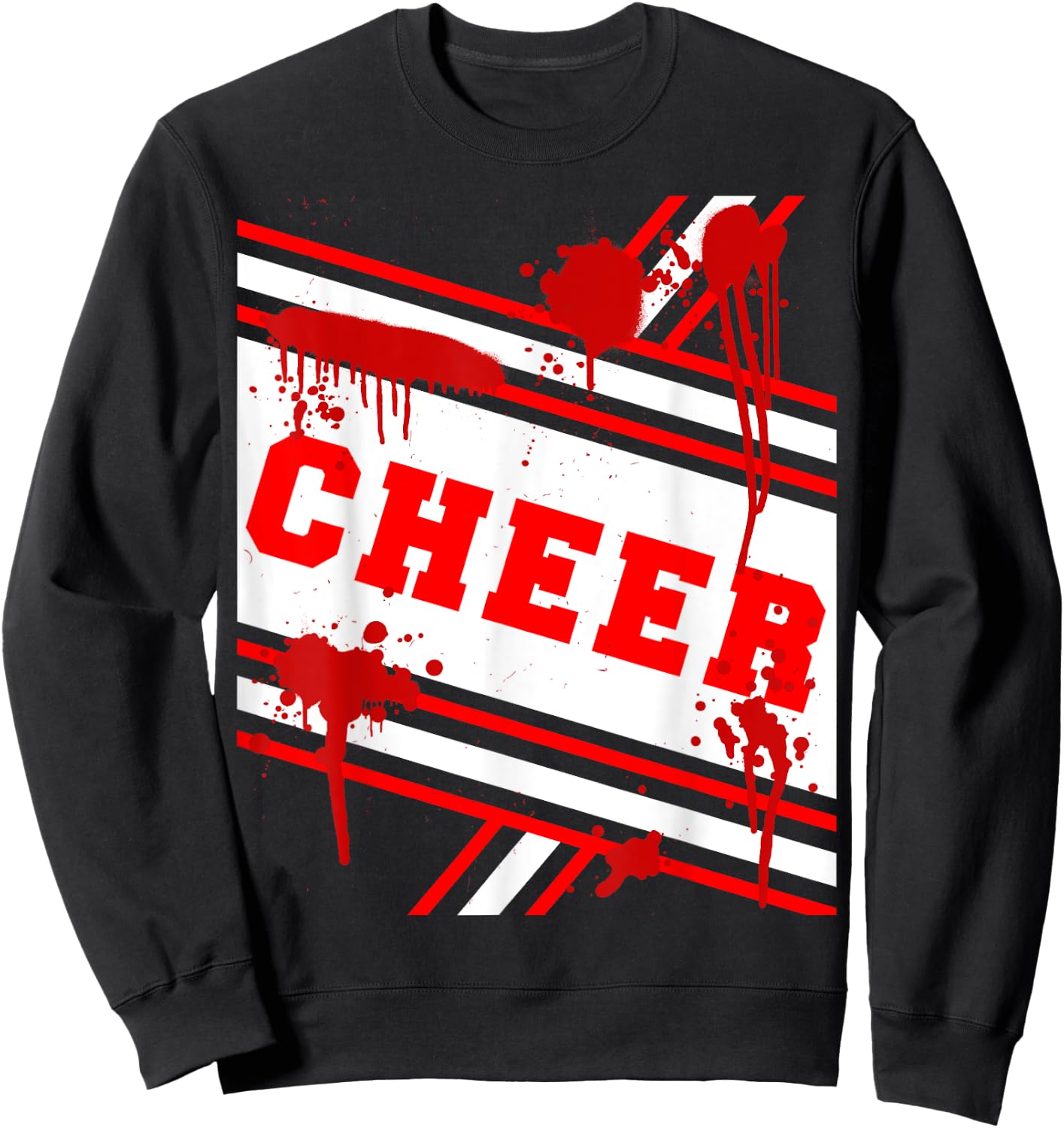 Scary Cheerleader Costume Shirt Halloween Cheer Team Sweatshirt - Sweatshirt | Black