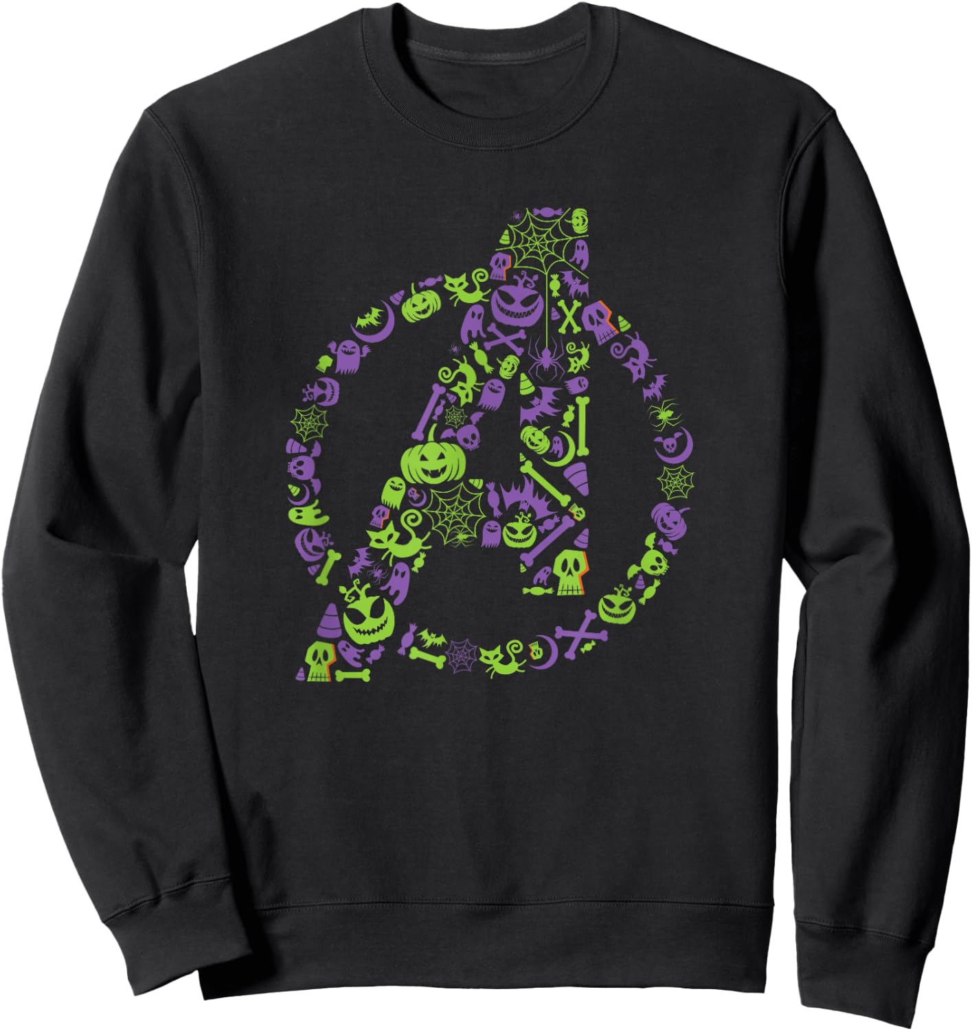 Marvel Avengers Logo Spooky Halloween Sweatshirt - Sweatshirt | Black