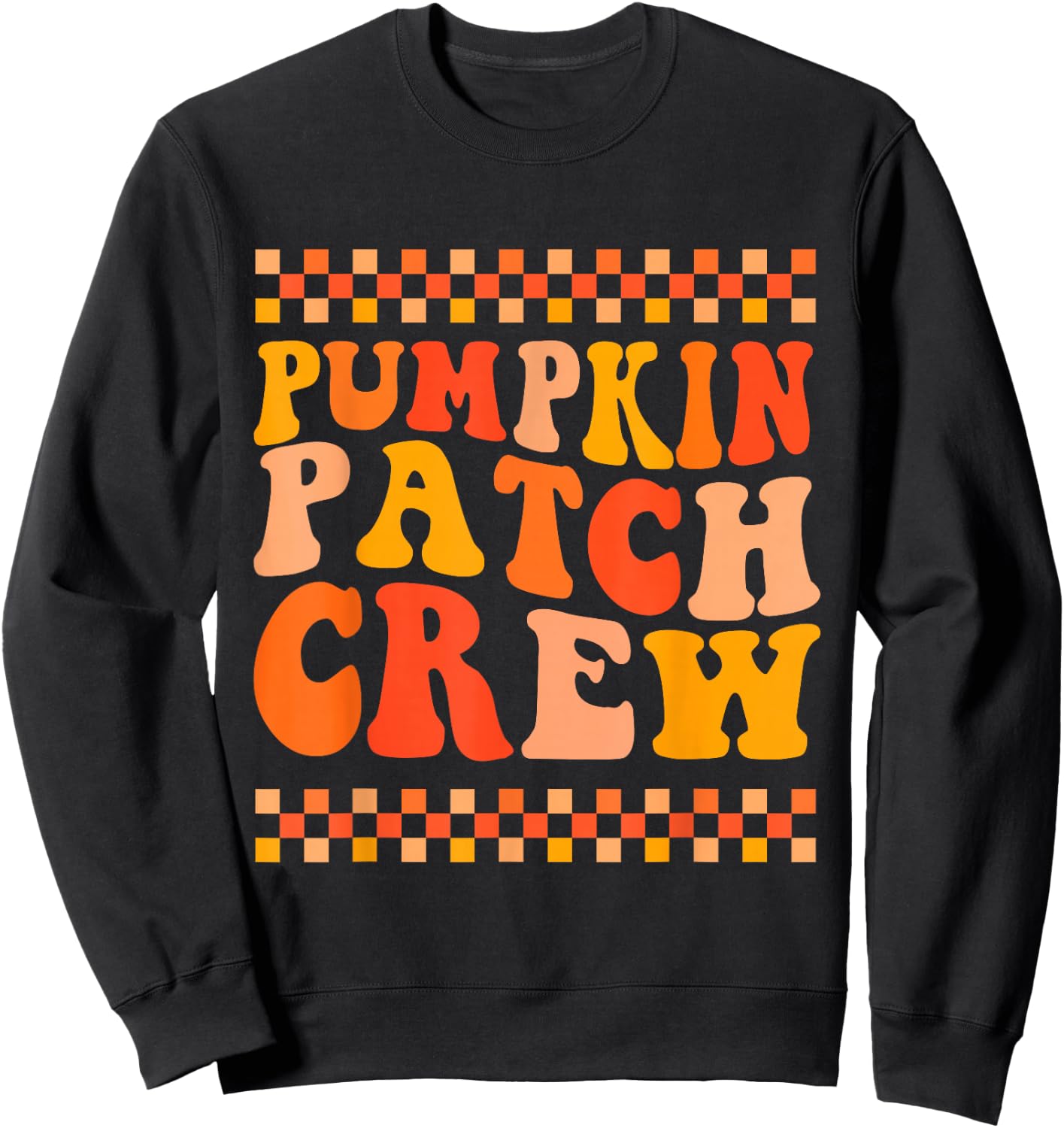 Pumpkin Patch Crew For Kids Boys Toddler Autumn Fall Sweatshirt - Sweatshirt | Black