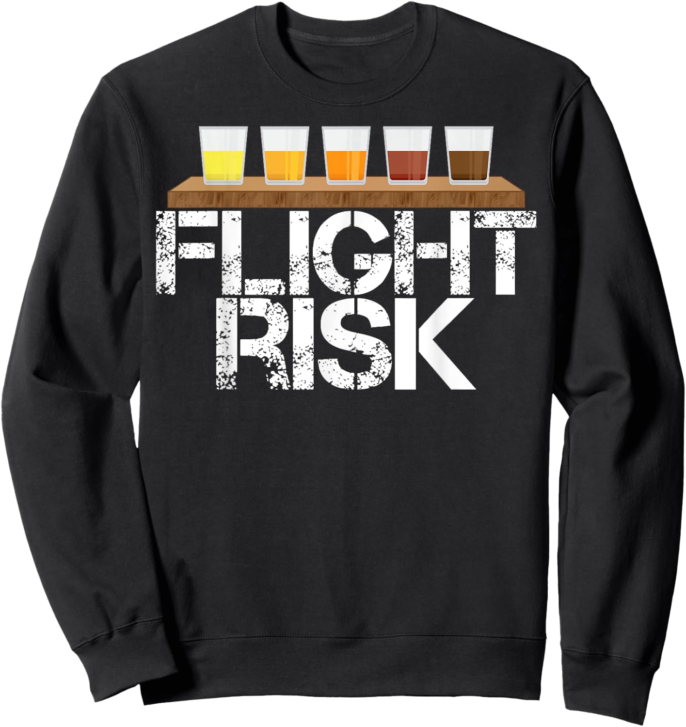 Flight Risk FOMO Beer Tasting Sample Lager IPA Amber Porter Sweatshirt - Sweatshirt | Black