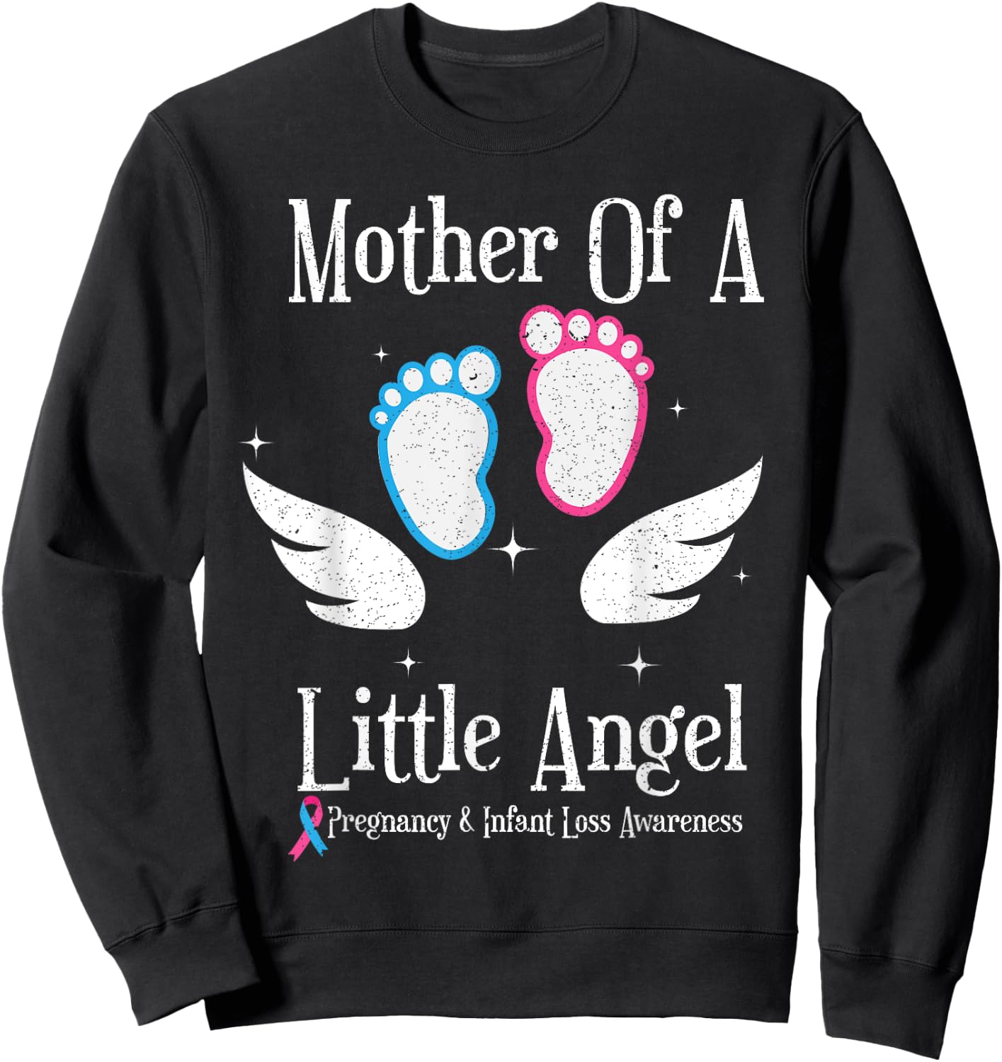 Mother Of A Little Angel Pregnancy and Infant Loss Sweatshirt - Sweatshirt | Black