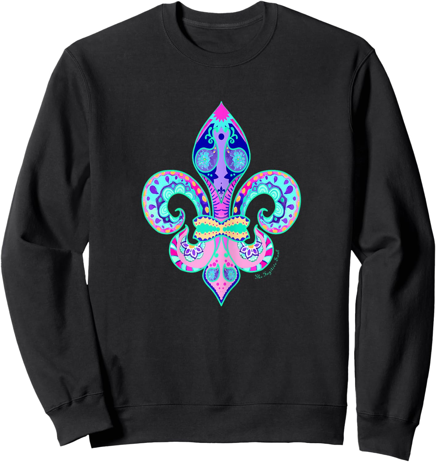 FLEUR DE LIS - Ladies & Youth Sweatshirt - Sweatshirt | Black