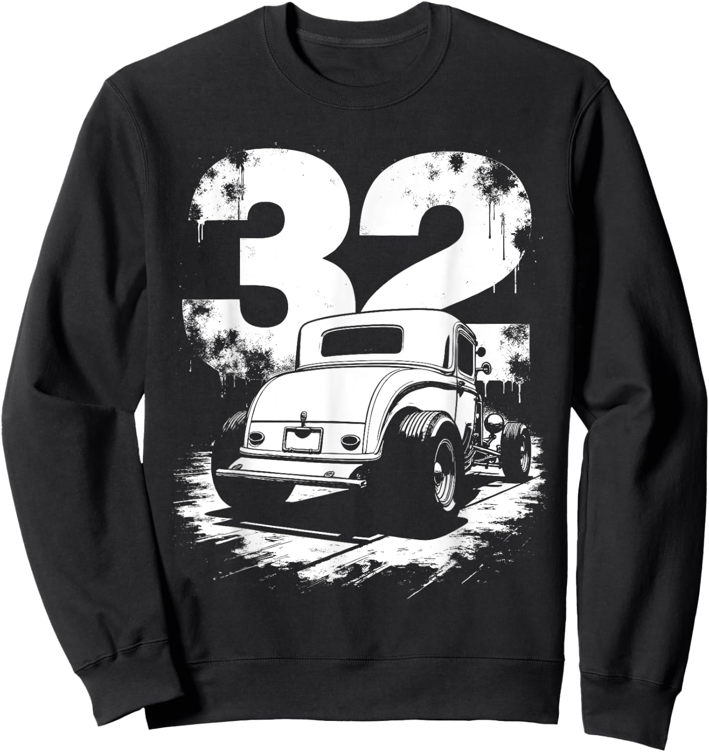 1932 American Classic 3 Window Deuce Coupe Hot Rod Sweatshirt - Sweatshirt | Black