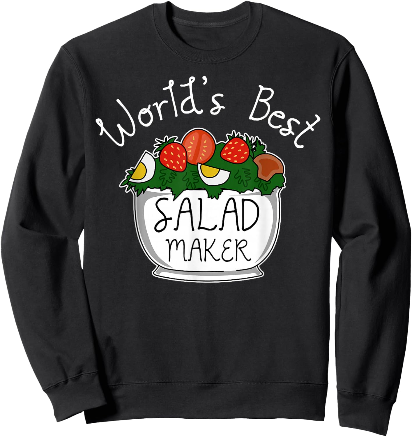 Vegetarian Vegan Veggie - Funny Salad Sweatshirt - Sweatshirt | Black