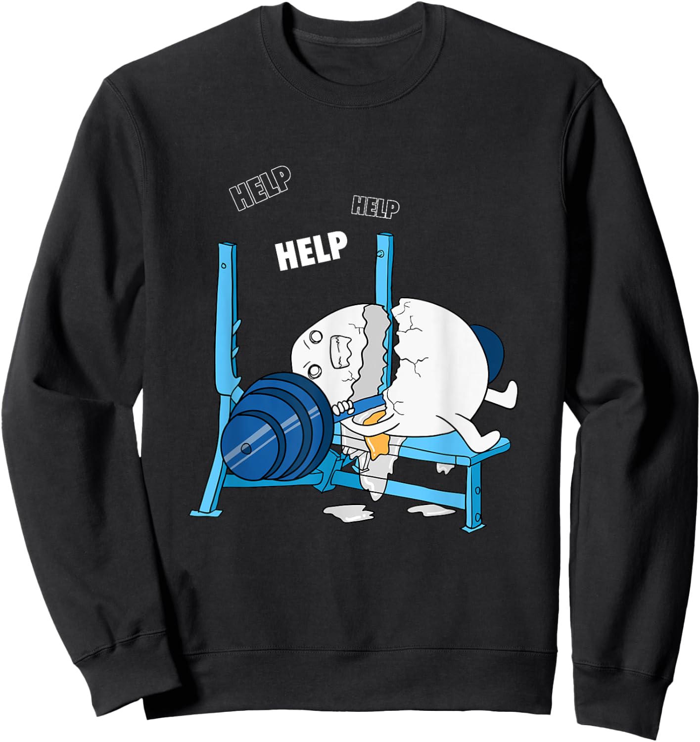 Funny Gym Powerlifting Bench Press Shirt Sweatshirt - Sweatshirt | Black